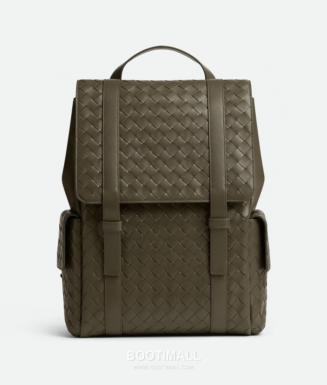 Bottega Veneta Back To School Calfskin Leather Black Flap Pocket Backpack 보테가베네타 백투스쿨 카프스킨 레더 블랙 플랩 포켓 백팩 20192180 39cm 1