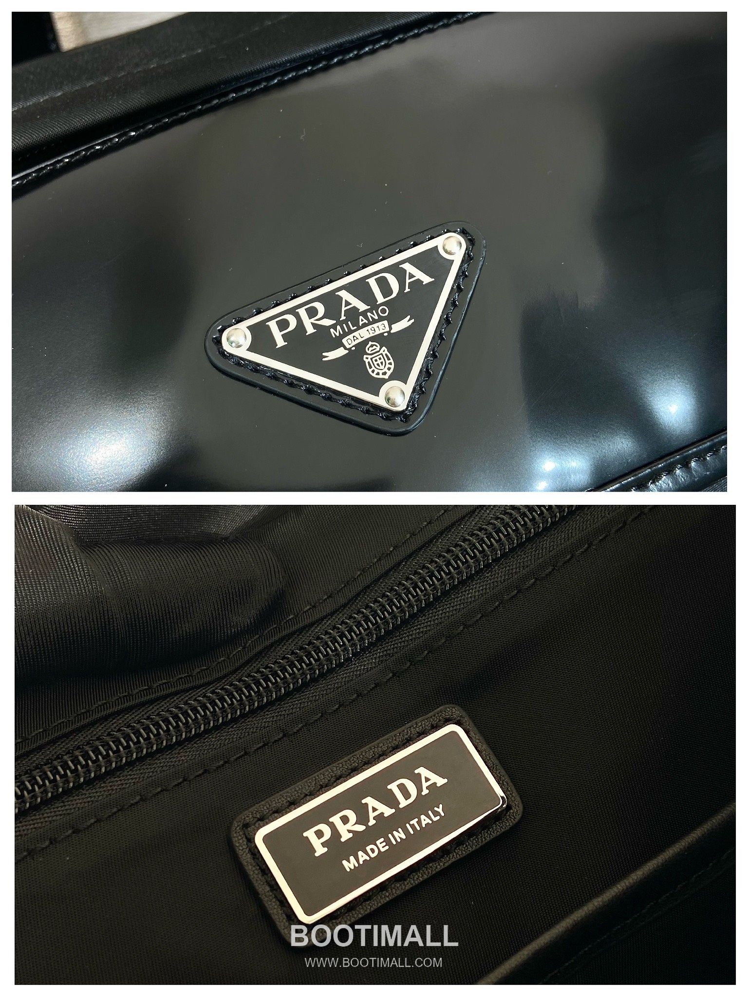 Prada Re-Nylon Leather Backpack with Flap Quad Zip Pocket Detail 프라다 리나일론 레더 플랩 쿼드 지퍼 포켓 백팩 2VZ135 27cm 9