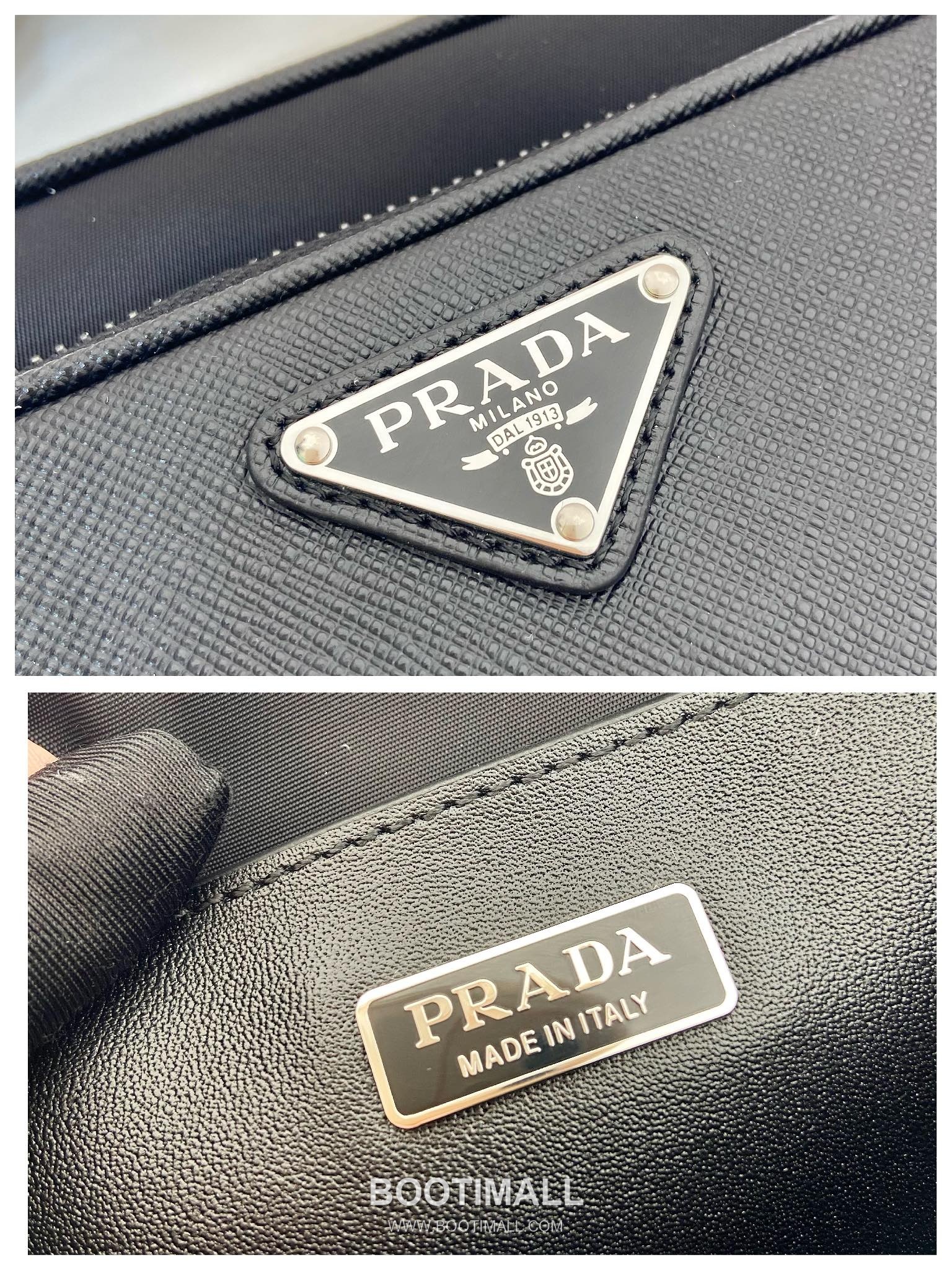 Prada Re-Nylon Saffiano Calfskin Crossbody Bag with Zip Pocket Mini Pouch Detail 프라다 리나일론 사피아노 카프스킨 지퍼 포켓 미니 파우치 크로스백 2VH172 18cm 9