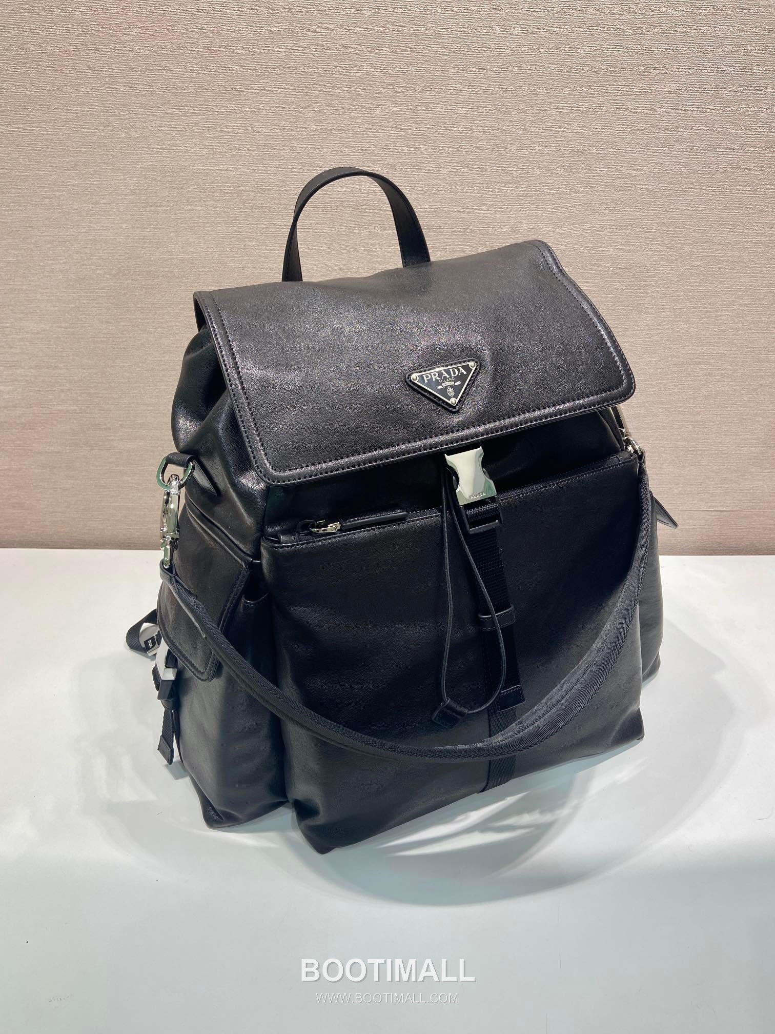 Prada Explore Lambskin Backpack with Flap Buckle Multi Pocket Detail 프라다 익스플로어 램스킨 플랩 버클 멀티포켓 백팩 2VZ118 39cm 2