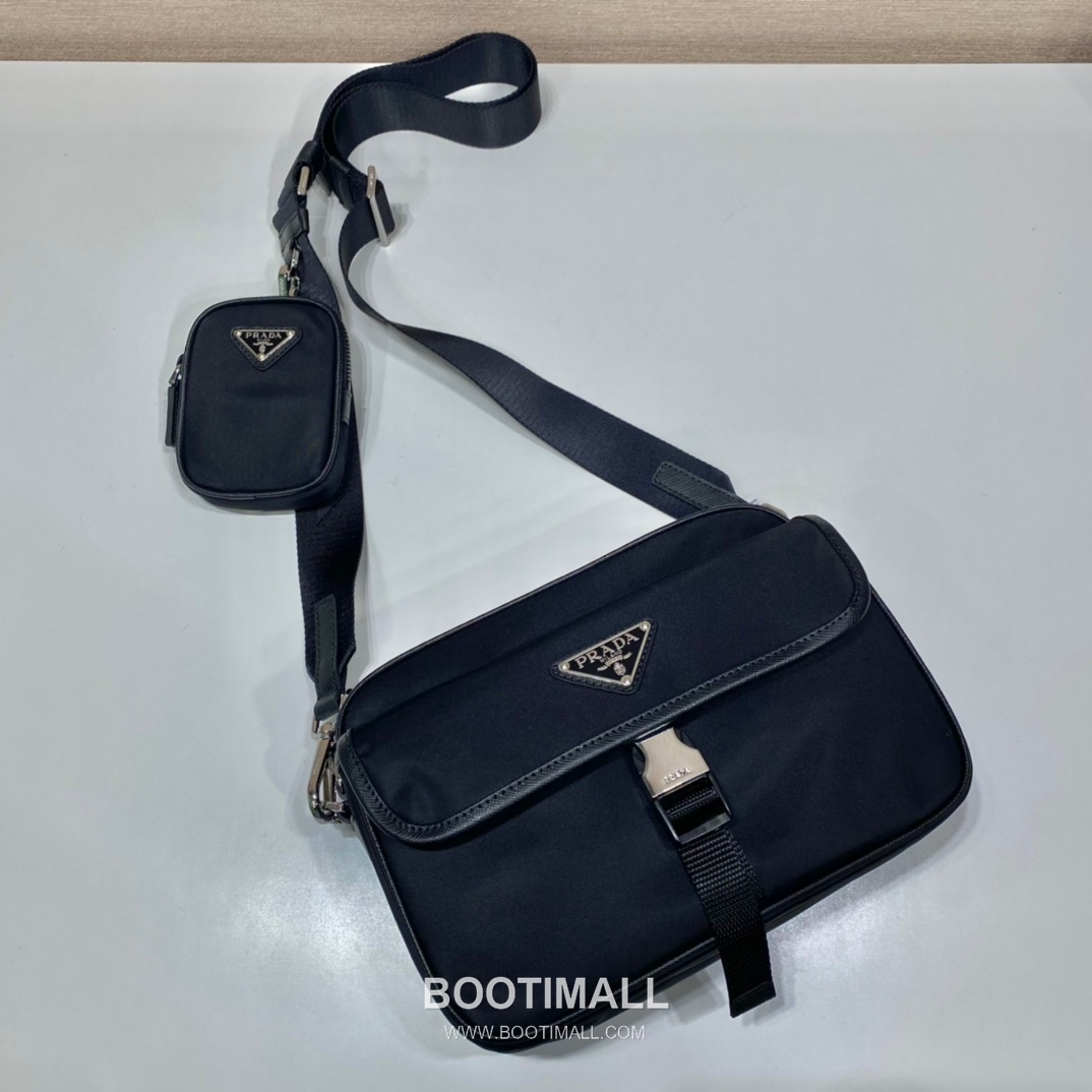 Prada Re-Nylon Crossbody Bag with Triangle Logo Flap Pocket Detail 프라다 리나일론 트라이앵글 로고 플랩 포켓 크로스백 2VH133B 22cm 2