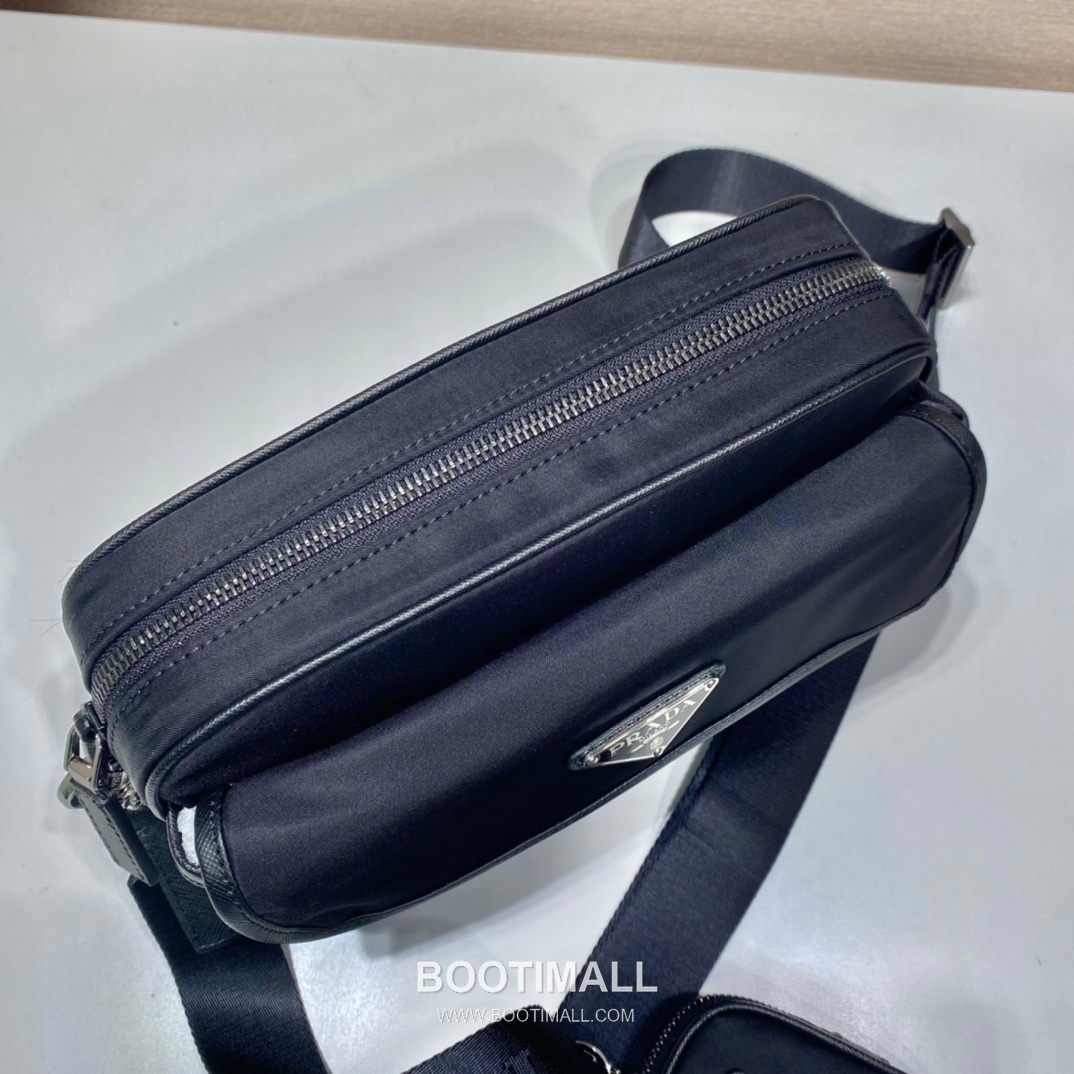 Prada Re-Nylon Crossbody Bag with Triangle Logo Flap Pocket Detail 프라다 리나일론 트라이앵글 로고 플랩 포켓 크로스백 2VH133B 22cm 6