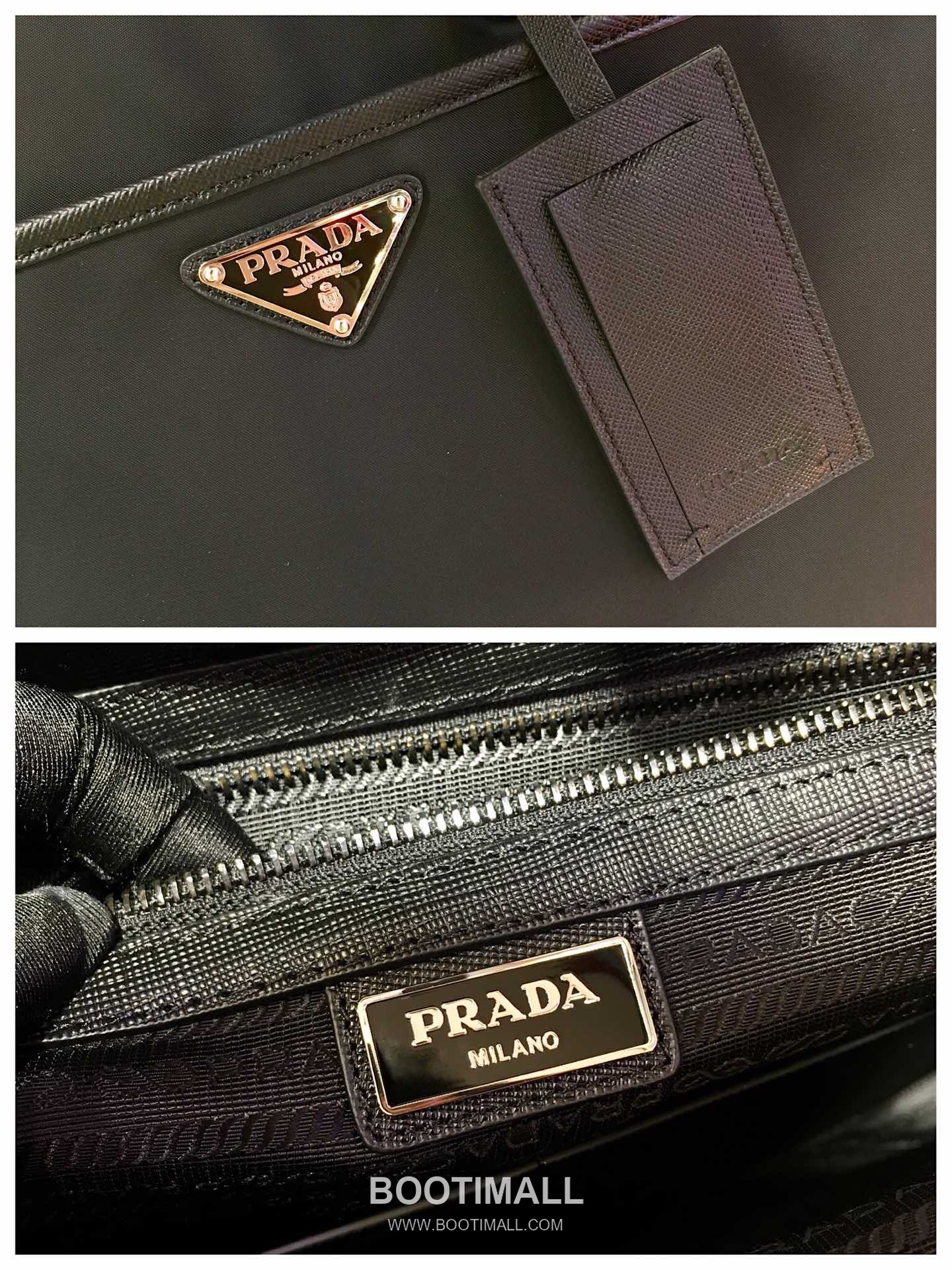 Prada Nylon Saffiano Calfskin Briefcase Backpack with Dual Strap Convertible Detail 프라다 나일론 사피아노 카프스킨 듀얼 스트랩 컨버터블 브리프케이스 백팩 2VE015 40cm 7