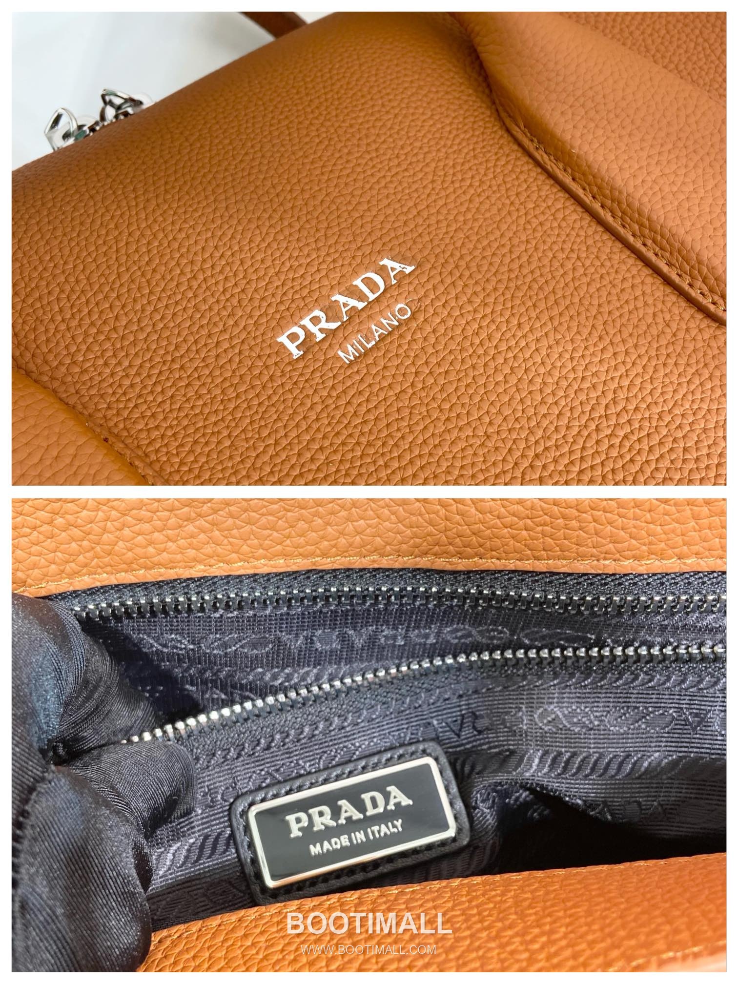 Prada Calfskin Leather Travel Duffle Bag with Dual Handle and Zip Detail 프라다 카프스킨 가죽 더블 핸들 여행 더플백 2VC035 50cm 9