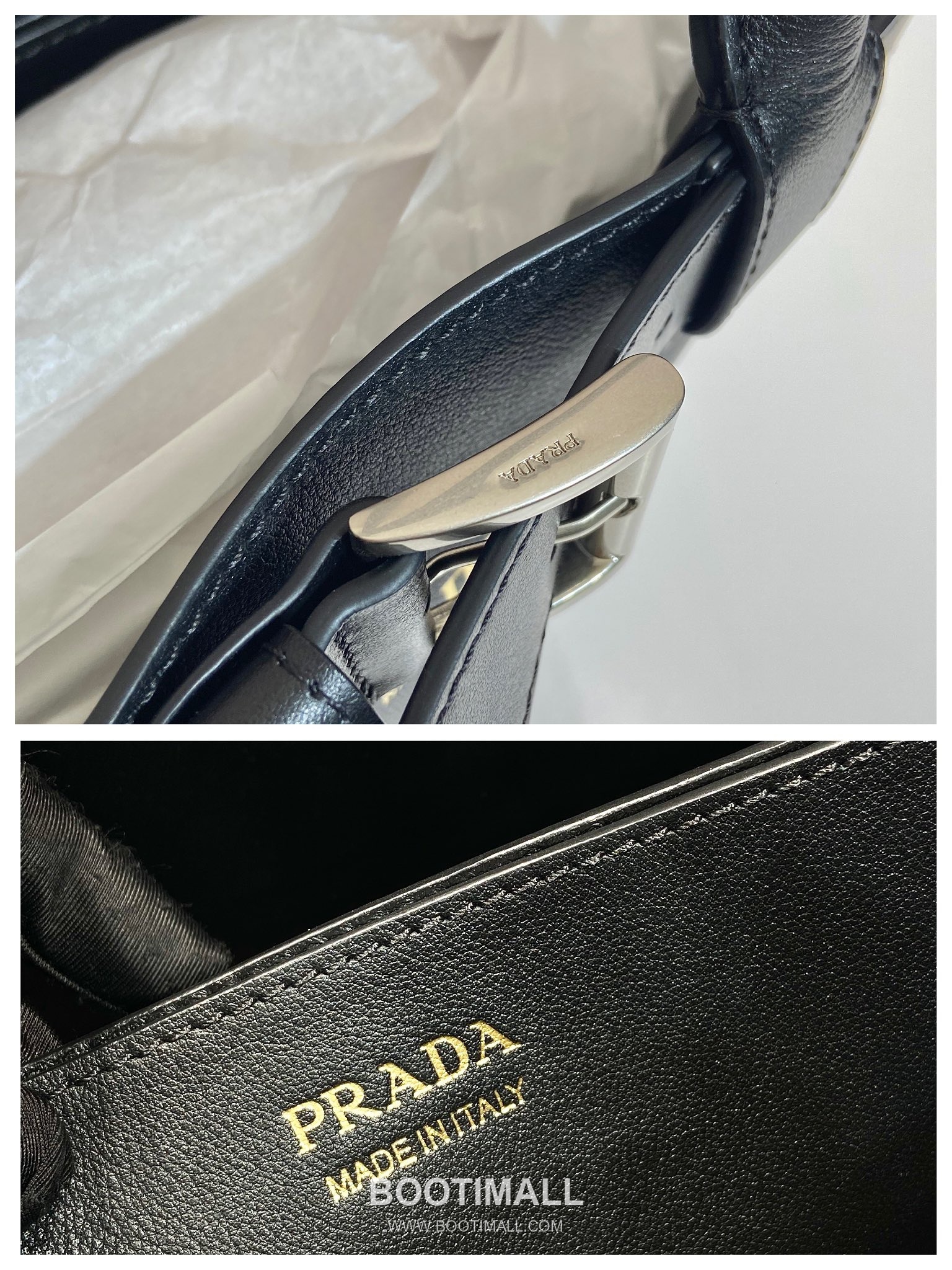 Prada Calfskin Leather Tote Bag with Drawstring Detail and Adjustable Strap 프라다 카프스킨 가죽 드로스트링 스트랩 토트백 1BA416 37.5cm 10
