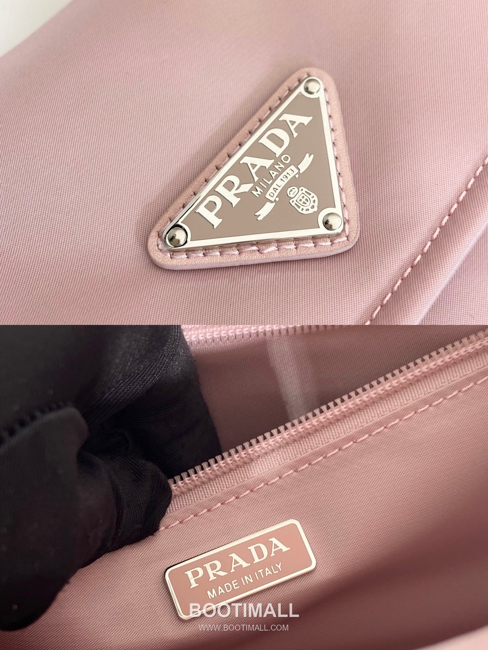 Prada Nylon Messenger Bag with Leather Strap and Back Pocket Detail 프라다 나일론 레더 스트랩 백포켓 메신저백 1BD258 23.5cm 9