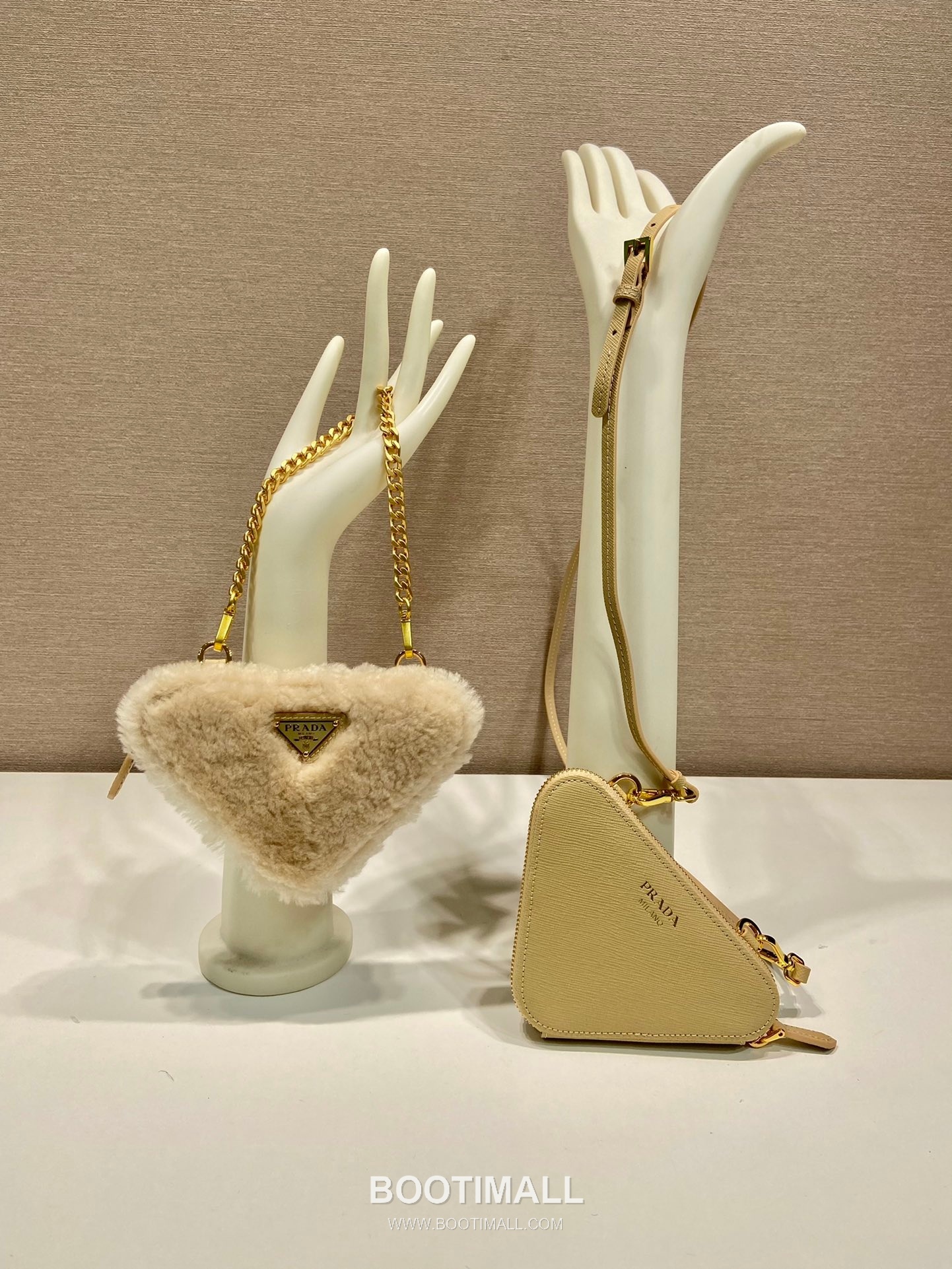 Prada Goat Fur Twin Triangle Bag with Detachable Dual Design and Strap 프라다 고트 퍼 트윈 트라이앵글 분리형 스트랩 미니백 1NR015 15cm 1