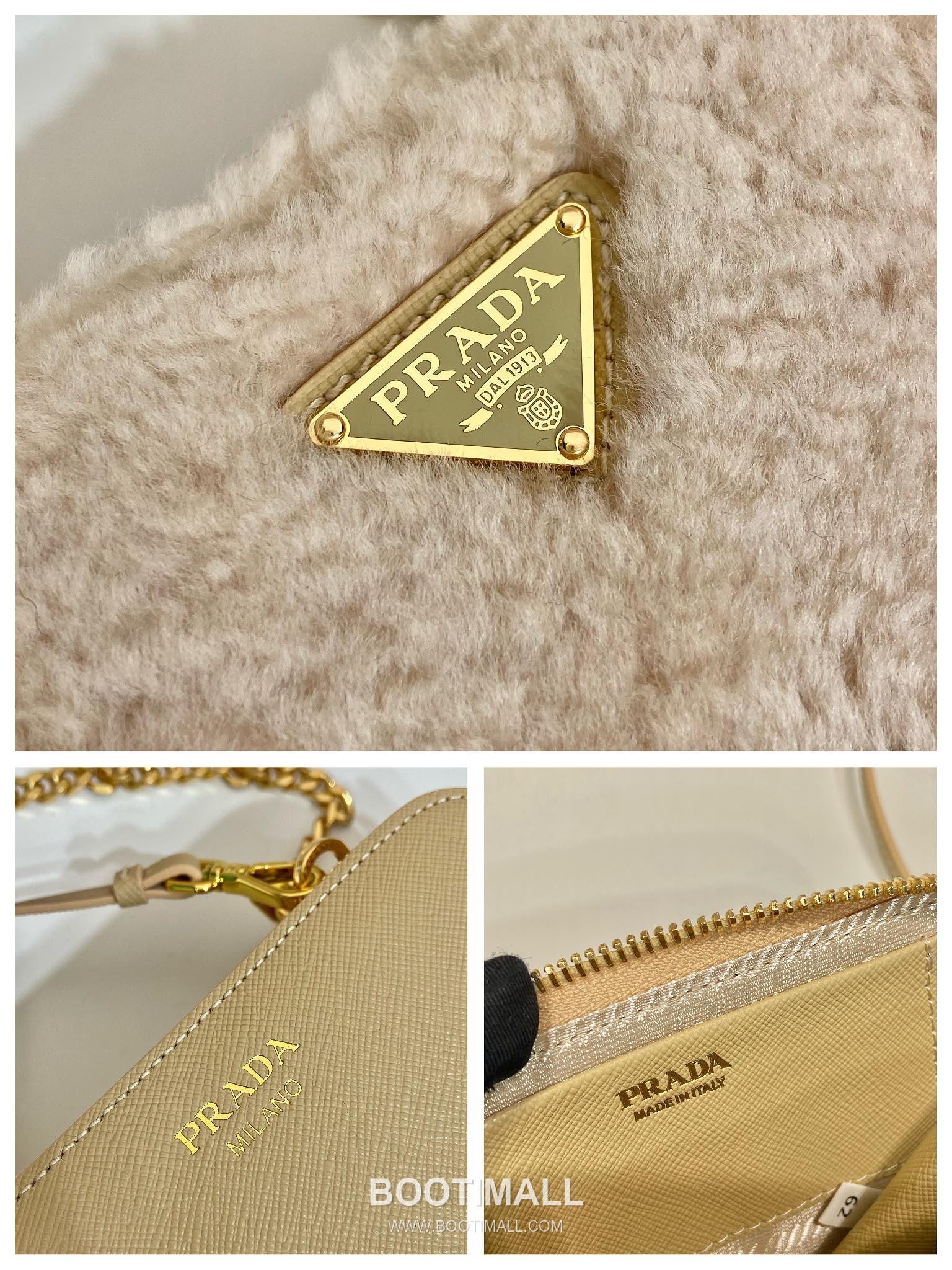 Prada Goat Fur Twin Triangle Bag with Detachable Dual Design and Strap 프라다 고트 퍼 트윈 트라이앵글 분리형 스트랩 미니백 1NR015 15cm 9