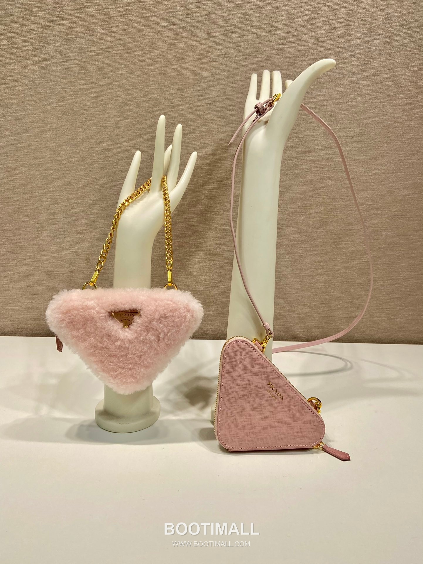 Prada Goat Fur Twin Triangle Bag with Detachable Dual Design and Strap 프라다 고트 퍼 트윈 트라이앵글 분리형 스트랩 미니백 1NR015 15cm 1