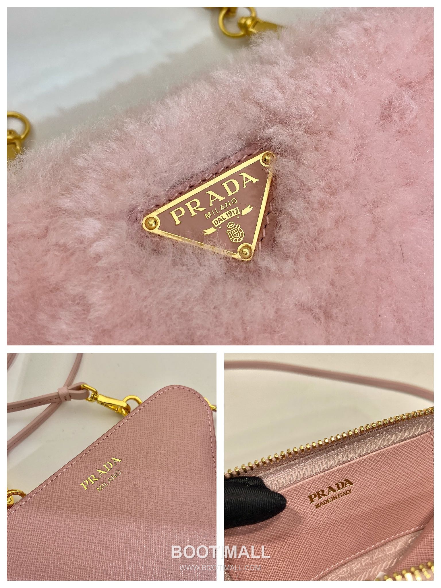 Prada Goat Fur Twin Triangle Bag with Detachable Dual Design and Strap 프라다 고트 퍼 트윈 트라이앵글 분리형 스트랩 미니백 1NR015 15cm 9
