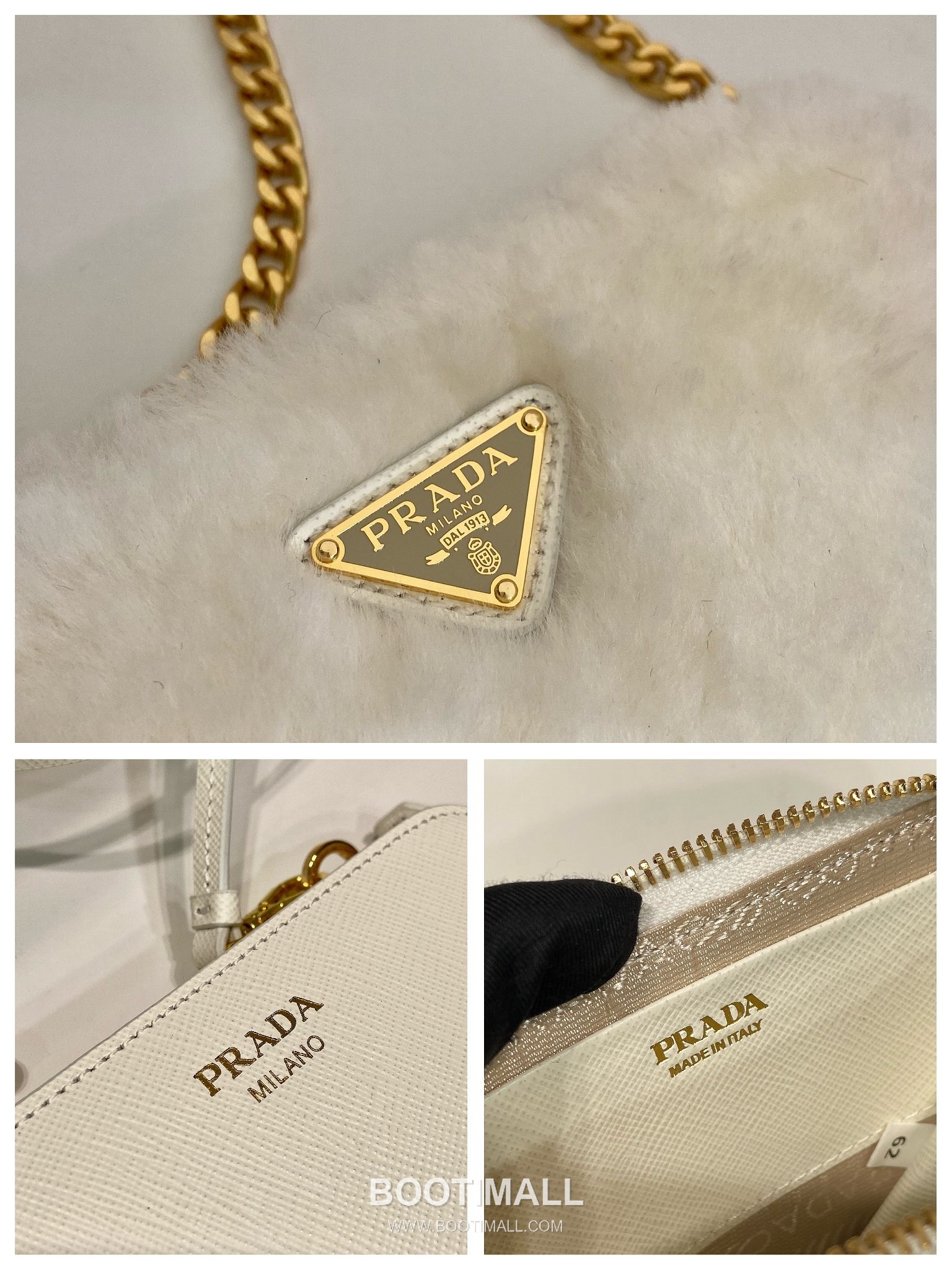 Prada Goat Fur Twin Triangle Bag with Detachable Dual Design and Strap 프라다 고트 퍼 트윈 트라이앵글 분리형 스트랩 미니백 1NR015 15cm 9