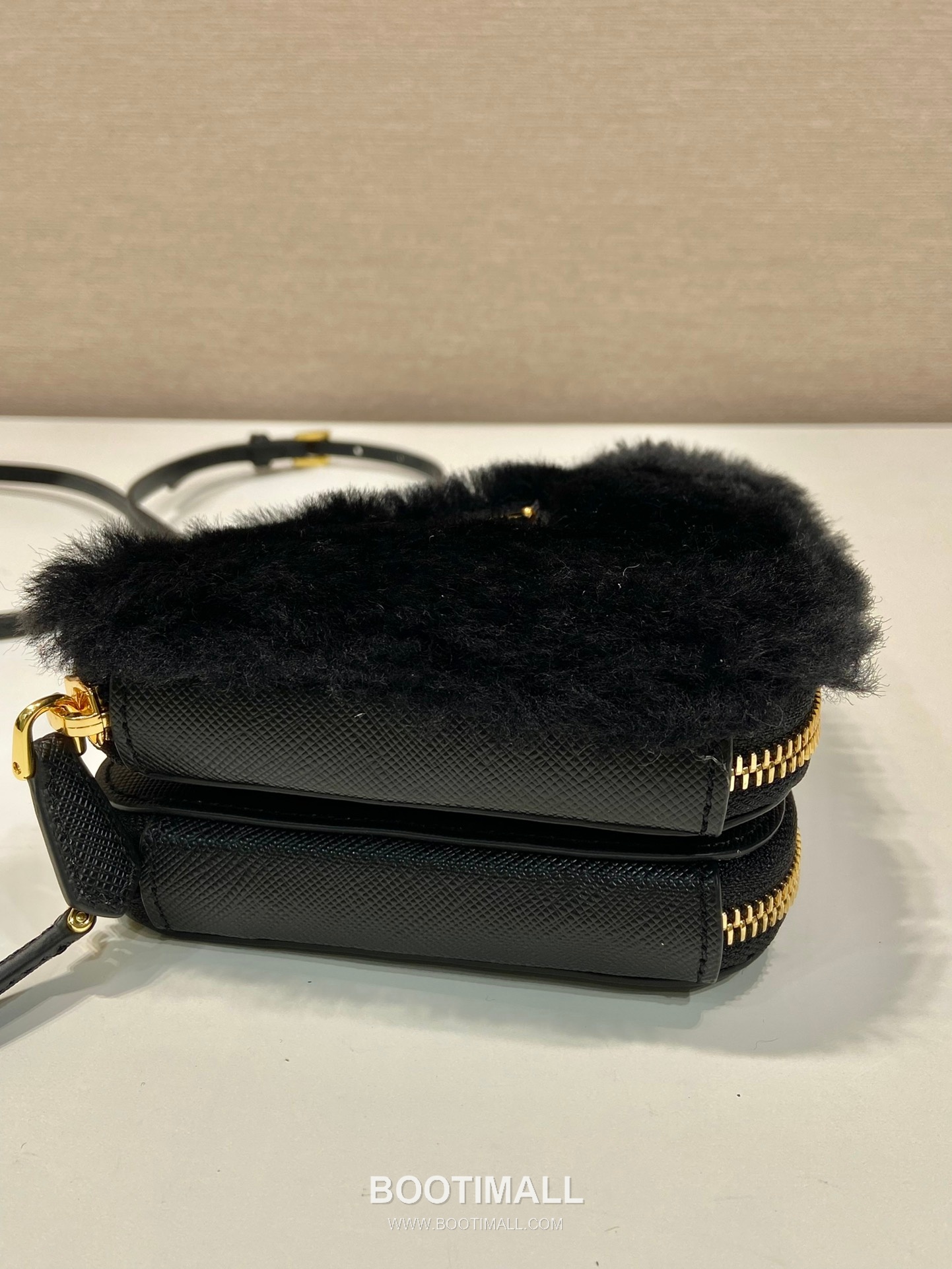 Prada Goat Fur Twin Triangle Bag with Detachable Dual Design and Strap 프라다 고트 퍼 트윈 트라이앵글 분리형 스트랩 미니백 1NR015 15cm 6