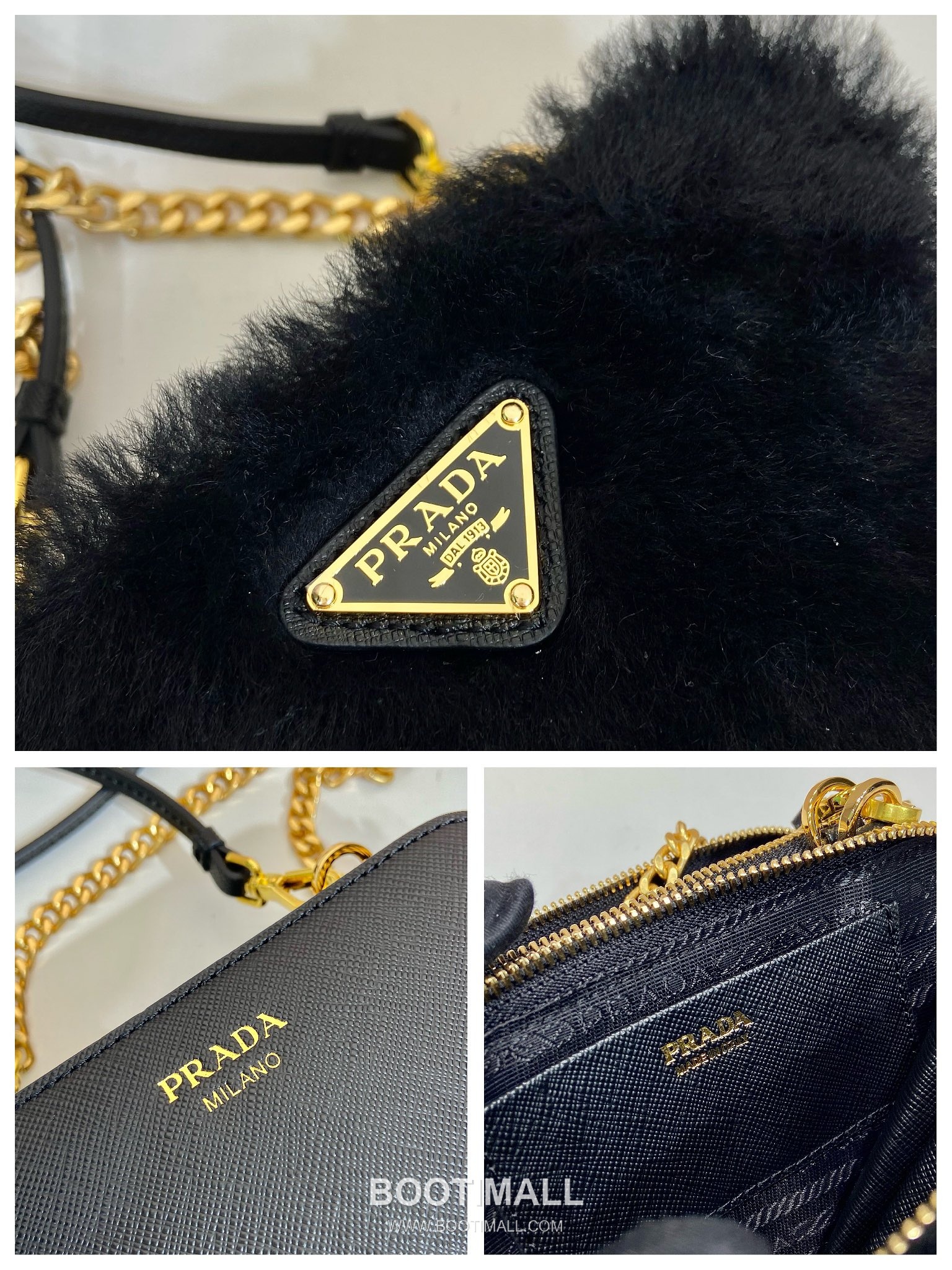 Prada Goat Fur Twin Triangle Bag with Detachable Dual Design and Strap 프라다 고트 퍼 트윈 트라이앵글 분리형 스트랩 미니백 1NR015 15cm 9