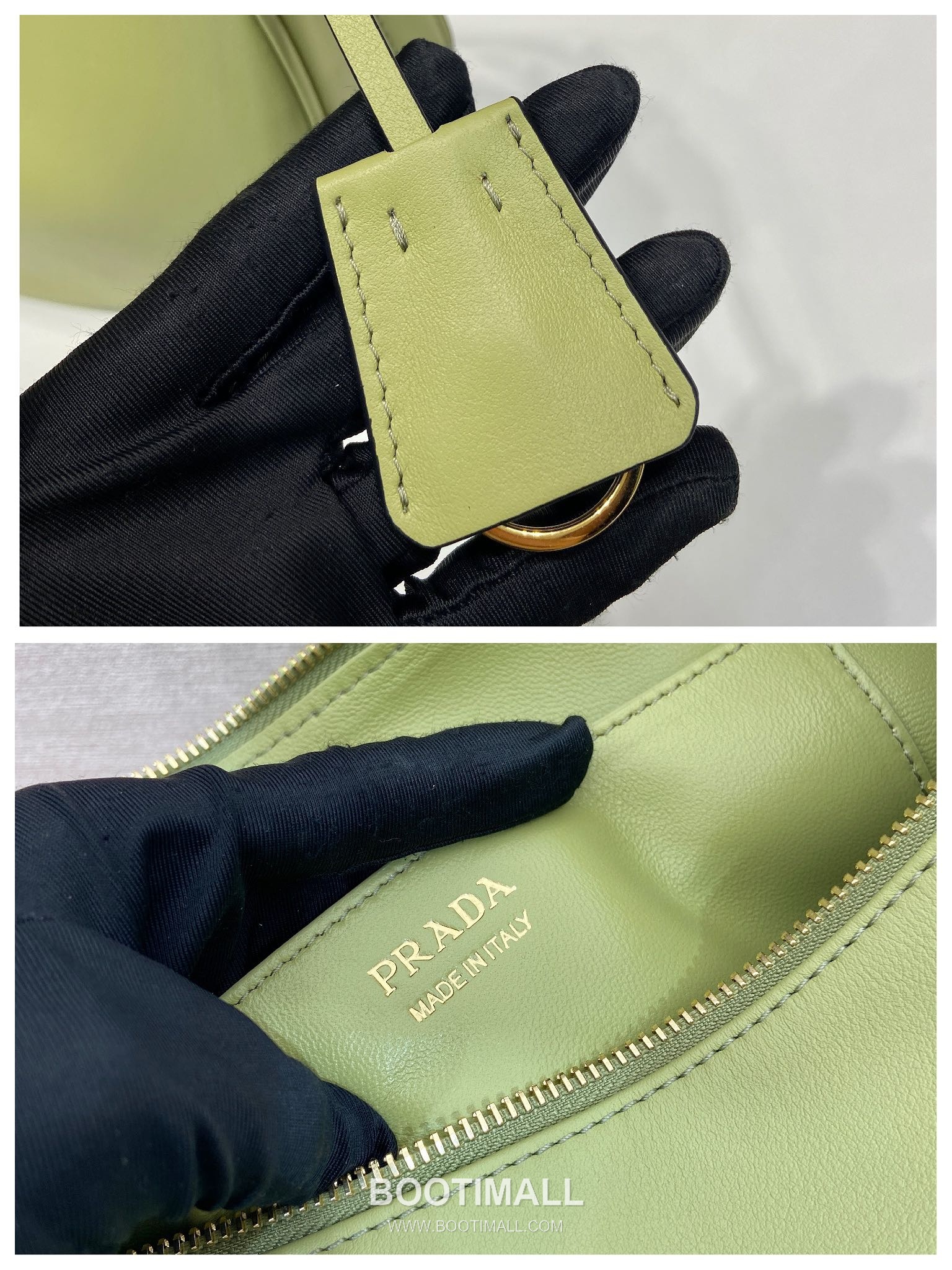 Prada Calfskin Leather Crescent Hobo Bag with Adjustable Strap and Curved Design 프라다 카프스킨 가죽 크레센트 스트랩 호보백 1BC255 42cm 9