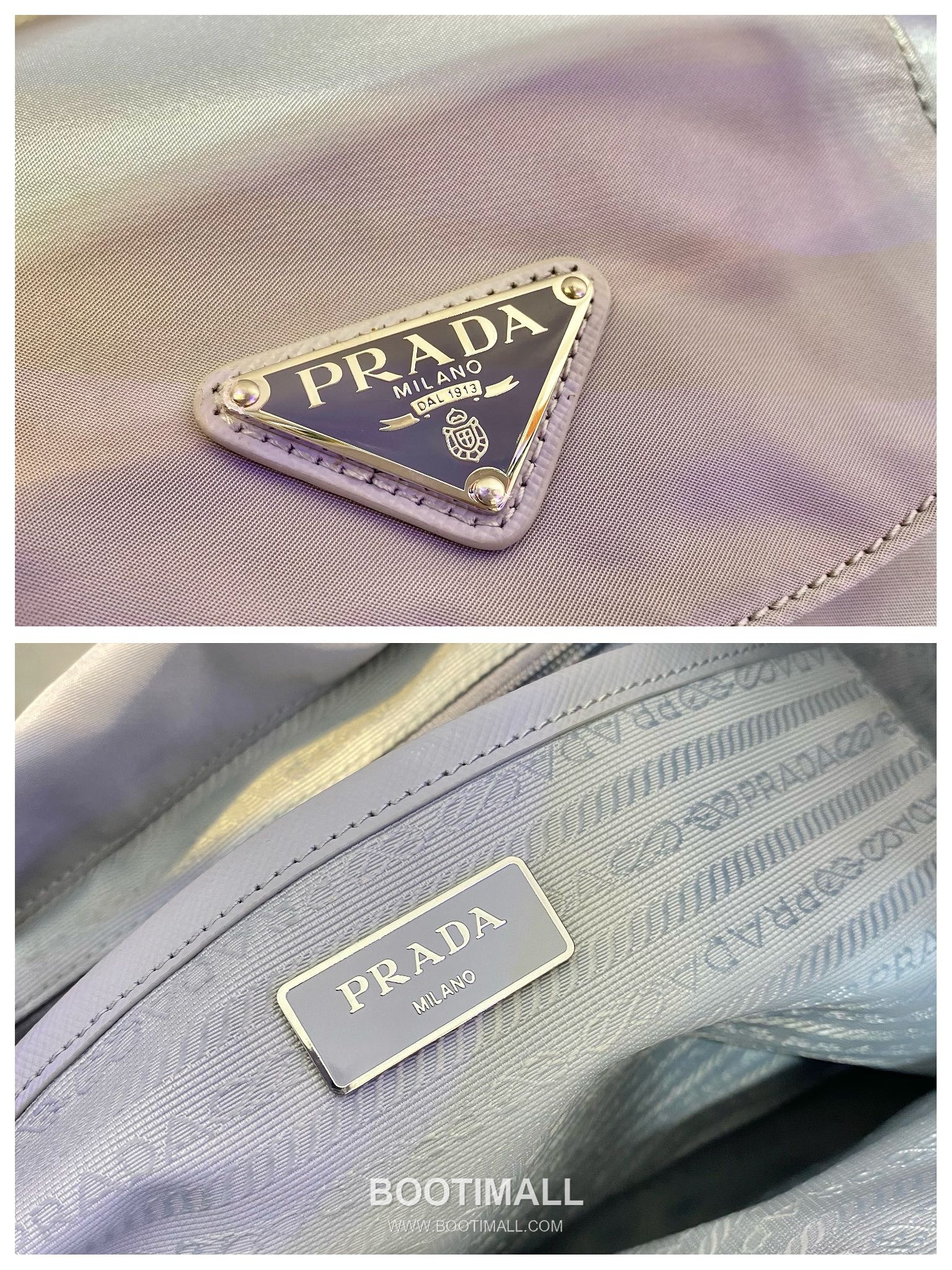 Prada Nylon Backpack with Saffiano Leather Trim and Detachable Pouch 프라다 나일론 사피아노 트림 탈부착 파우치 백팩 1BZ811 30cm 9