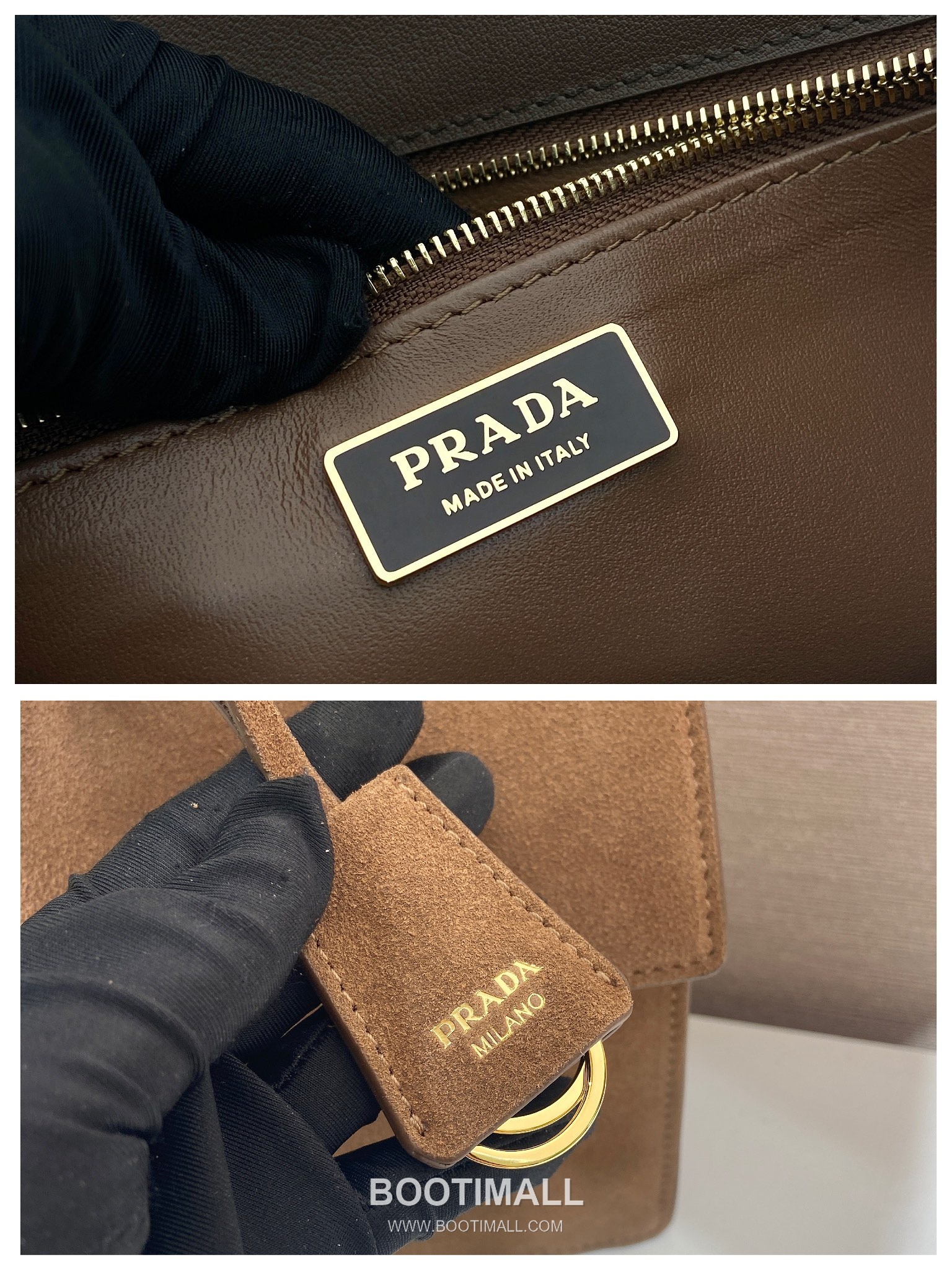Prada Suede Leather Tote Bag with Dual Compartment and Adjustable Strap 프라다 스웨이드 가죽 듀얼 컴파트먼트 스트랩 토트백 1BN023 28cm 9