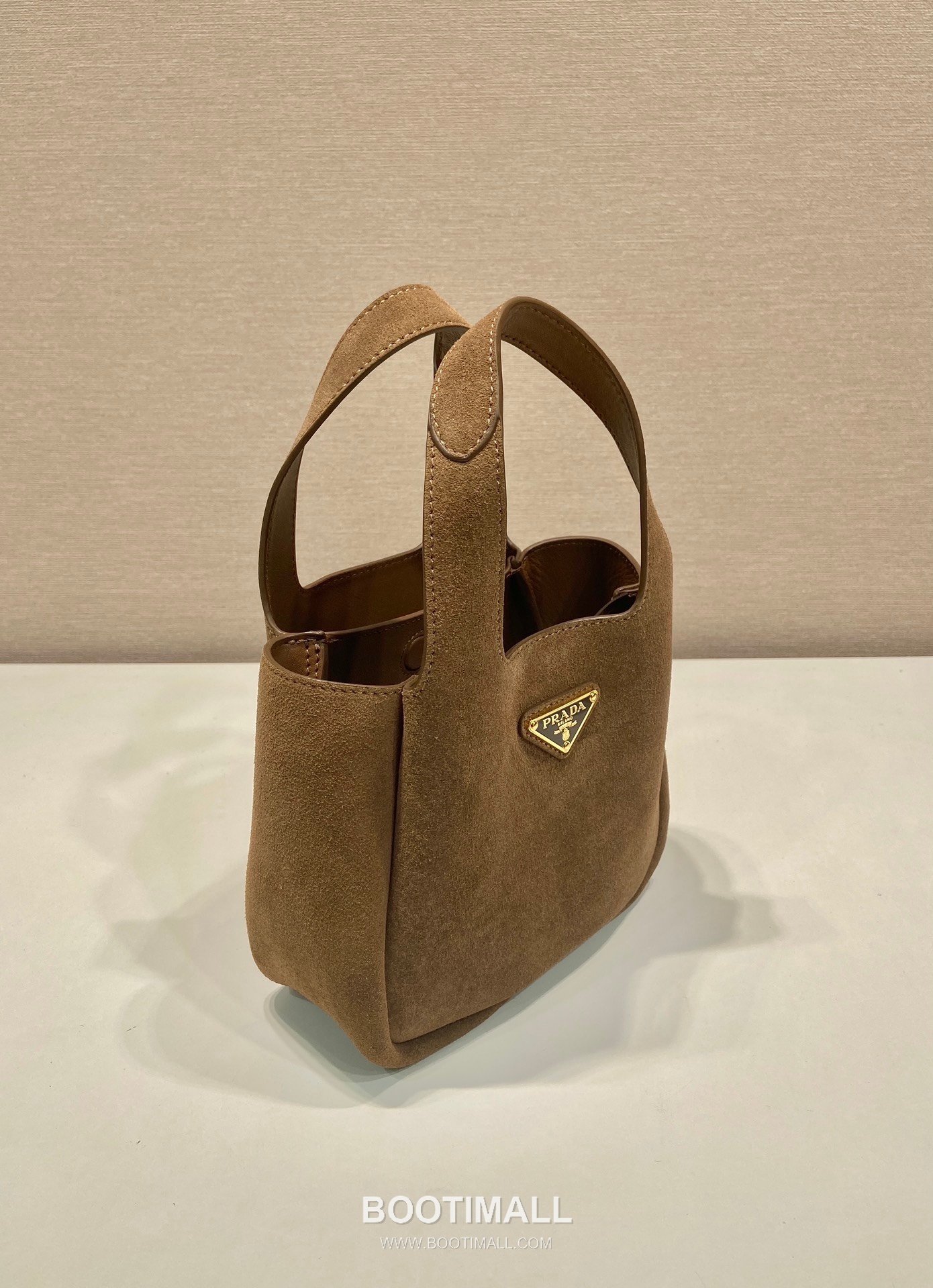 Prada Suede Calfskin Leather Mini Basket Tote Bag with Multi Compartment 프라다 스웨이드 카프스킨 멀티 컴파트먼트 미니 바스켓 토트백 1BA349 18cm 3