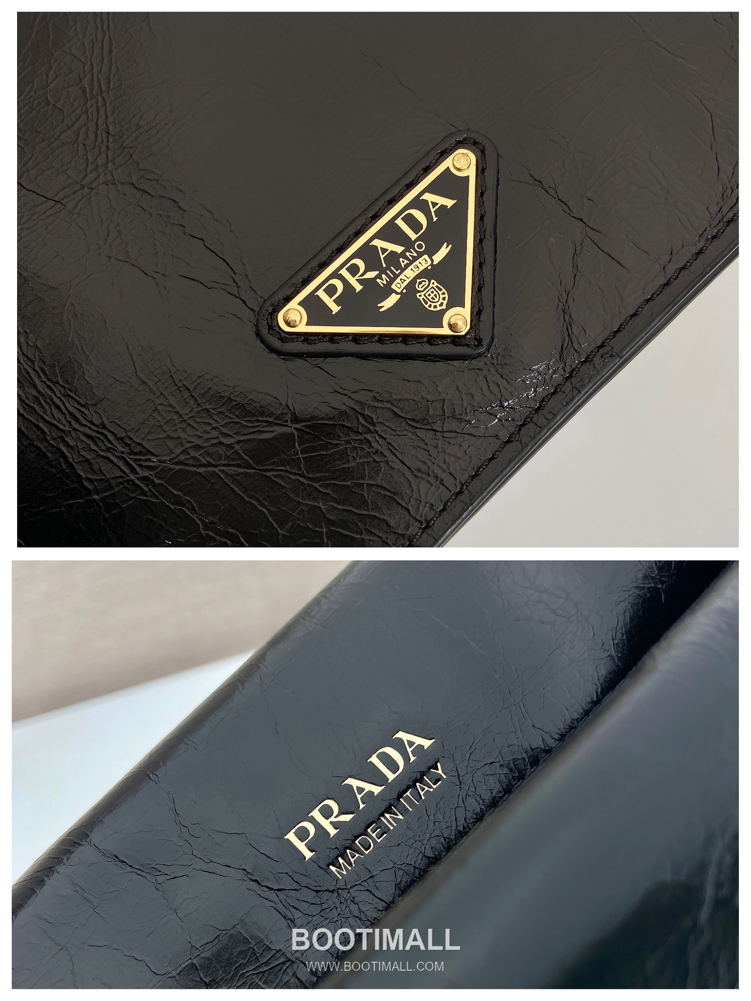 Prada Oil Wax Leather Shoulder Bag with Triangle Logo and Zip Closure 프라다 오일왁스 가죽 트라이앵글 로고 지퍼 숄더백 1BD385 30cm 9