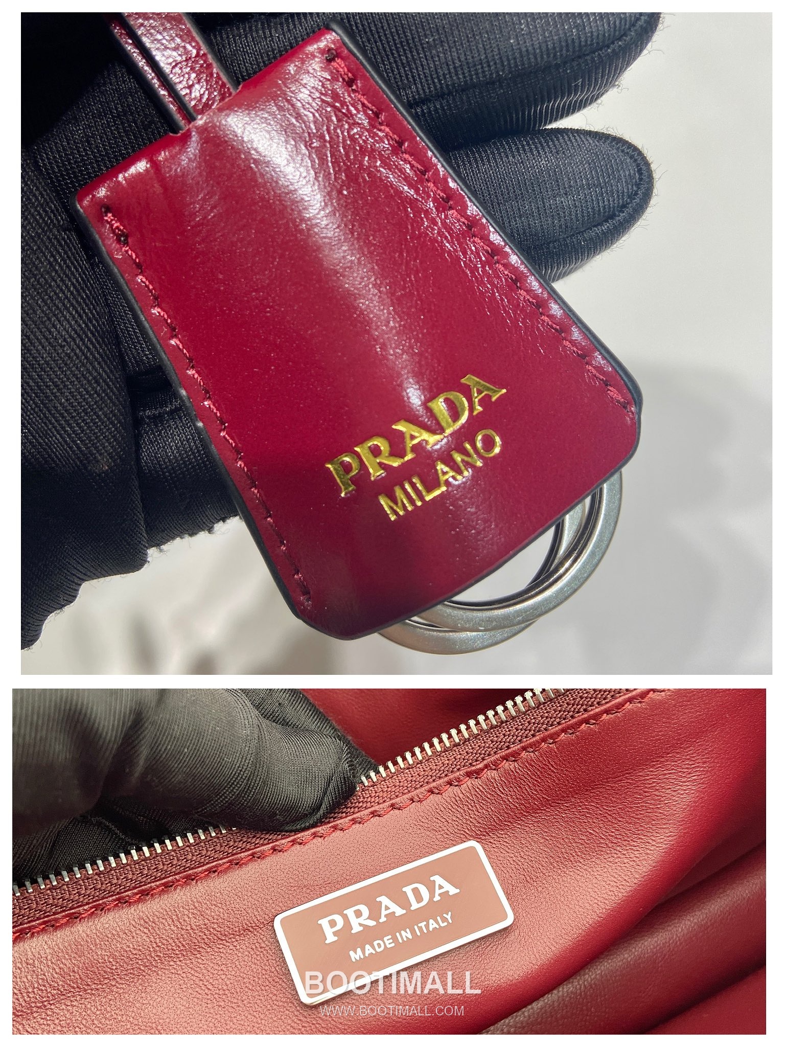 Prada Calfskin Leather Briefcase Style Tote Bag with Vertical Lock Detail 프라다 카프스킨 가죽 버티컬 락 디테일 브리프케이스 토트백 1BN026 32cm 9