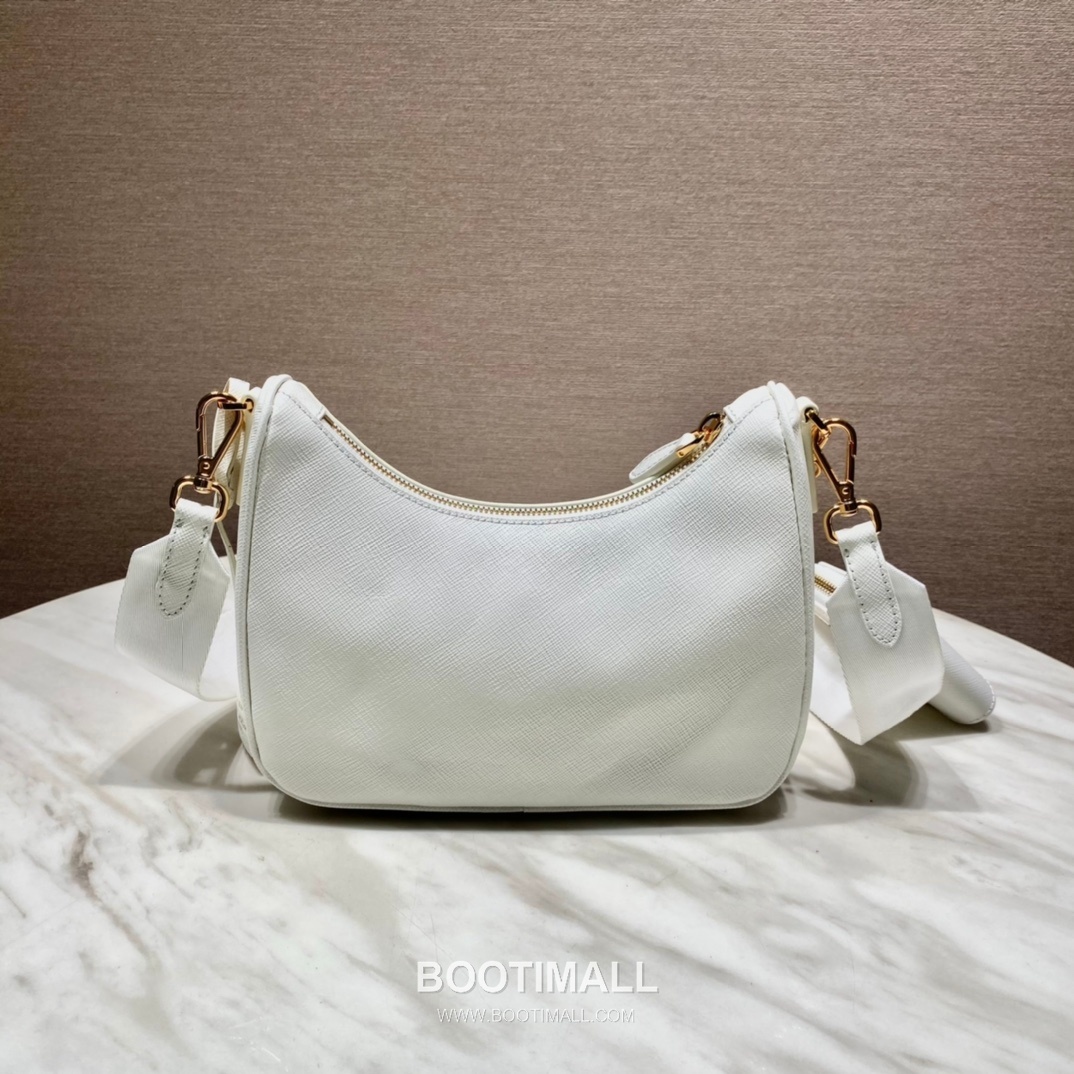 Prada Calfskin Leather Hobo Bag with Chain Handle and Multi Strap Detail 프라다 카프스킨 가죽 체인 핸들 멀티 스트랩 호보백 1BH204 23cm 4