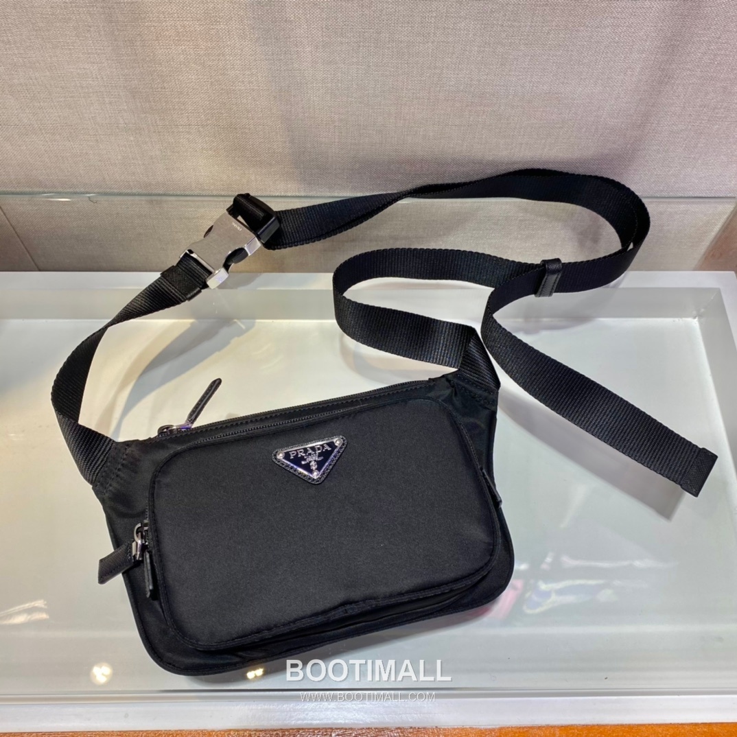 Prada Nylon Belt Bag with Adjustable Strap and Compact Design 프라다 나일론 조절 스트랩 컴팩트 벨트백 2VH128 19cm 1