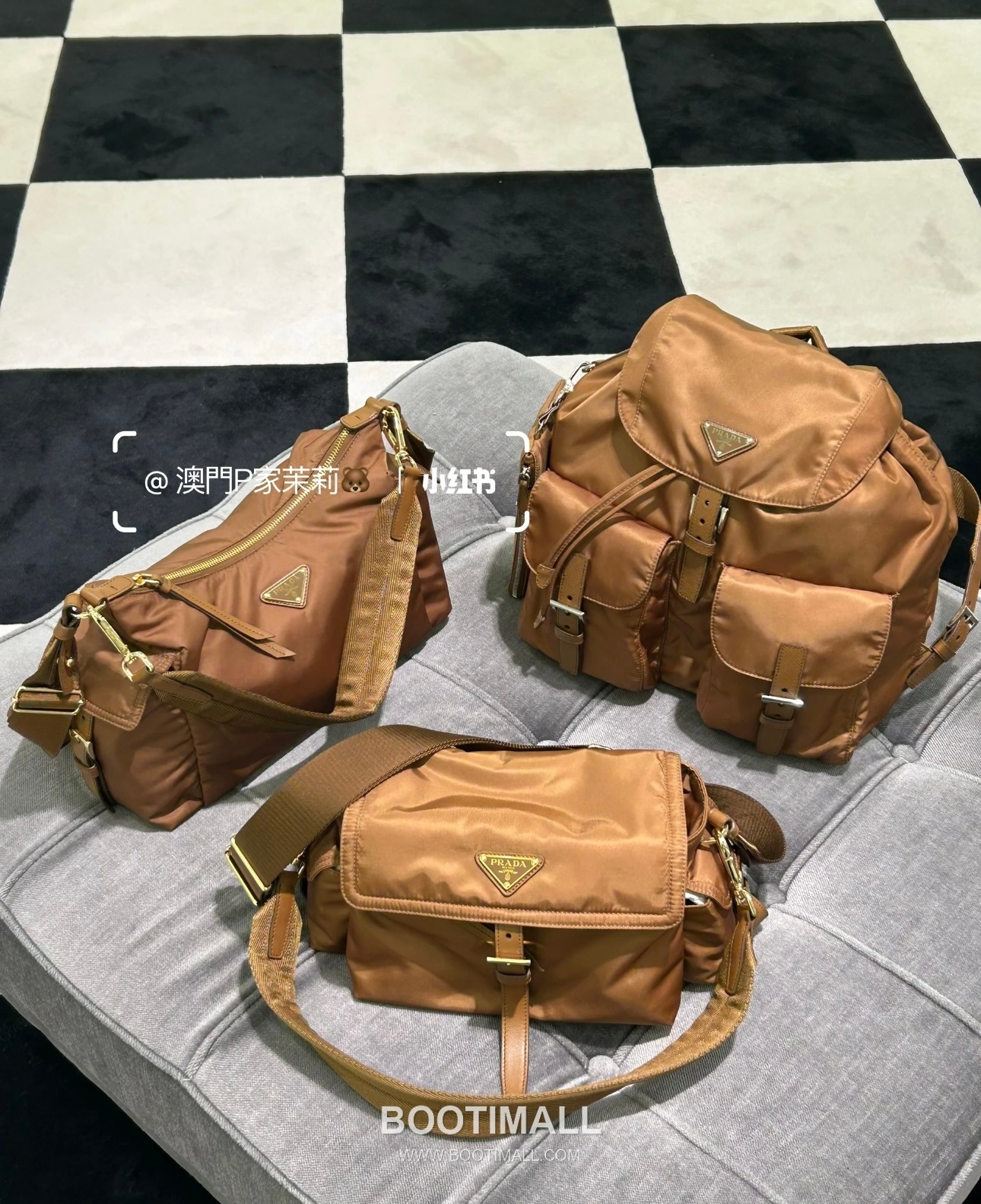 Prada Nylon Backpack with Saffiano Leather Trim and Detachable Pouch 프라다 나일론 사피아노 트림 탈부착 파우치 백팩 1BZ811 30cm 12