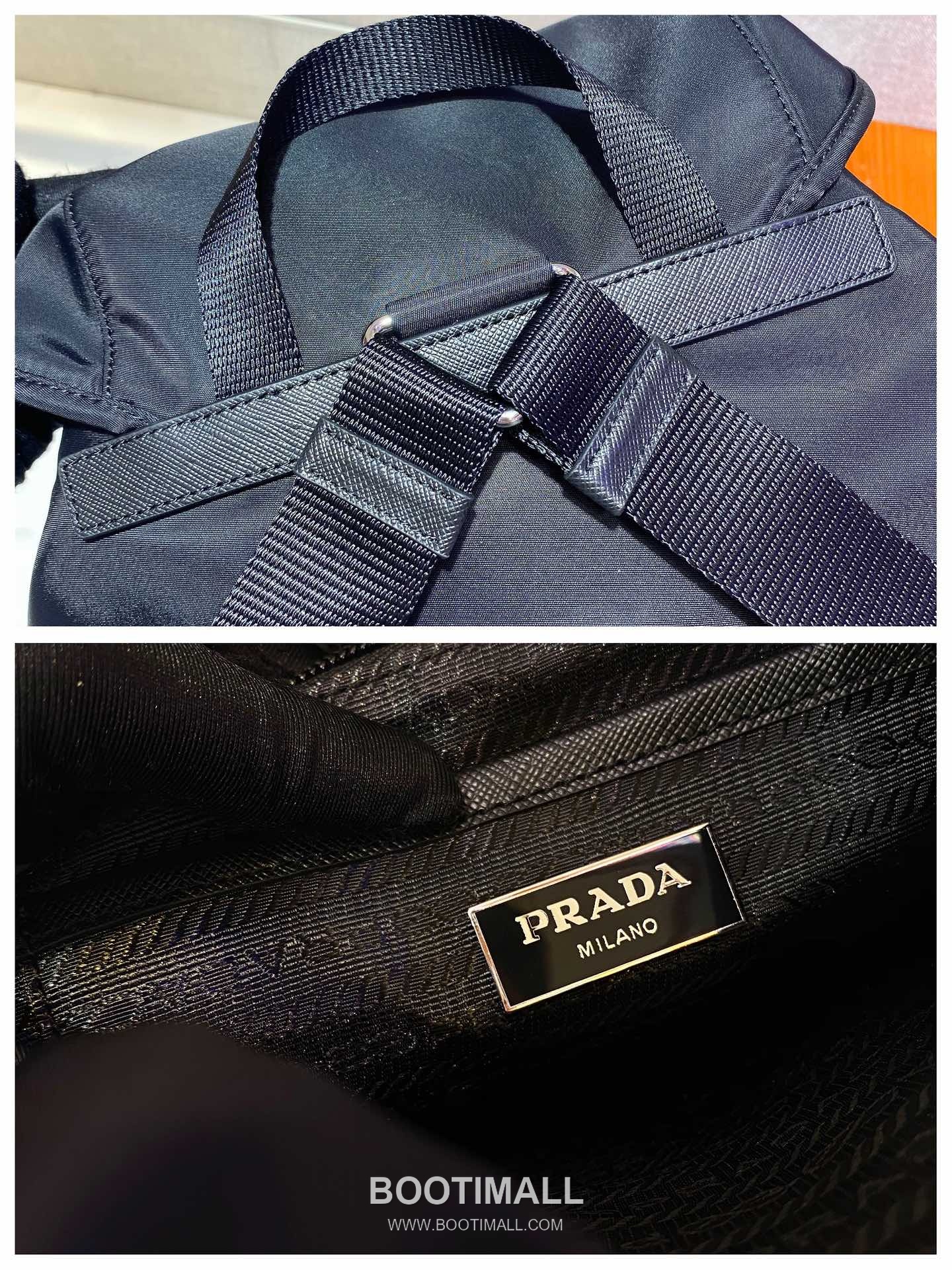 Prada Nylon Backpack with Flap Buckle and Front Pocket Detail 프라다 나일론 플랩 버클 프론트 포켓 백팩 1BZ005A 30cm 9