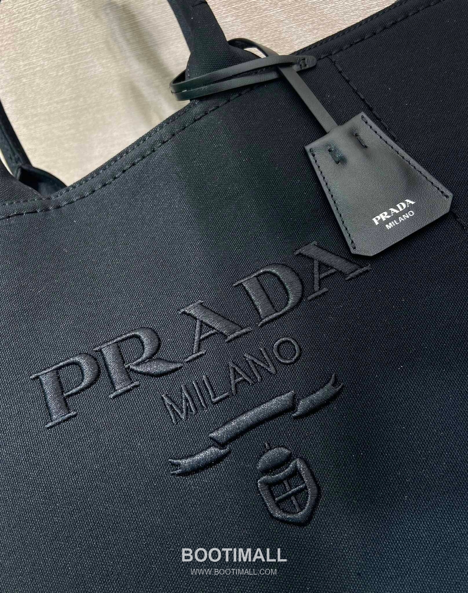 Prada Canvas Tote Bag with Leather Trim and Adjustable Strap 프라다 캔버스 레더 트림 조절 스트랩 토트백 2VG131 43cm 7