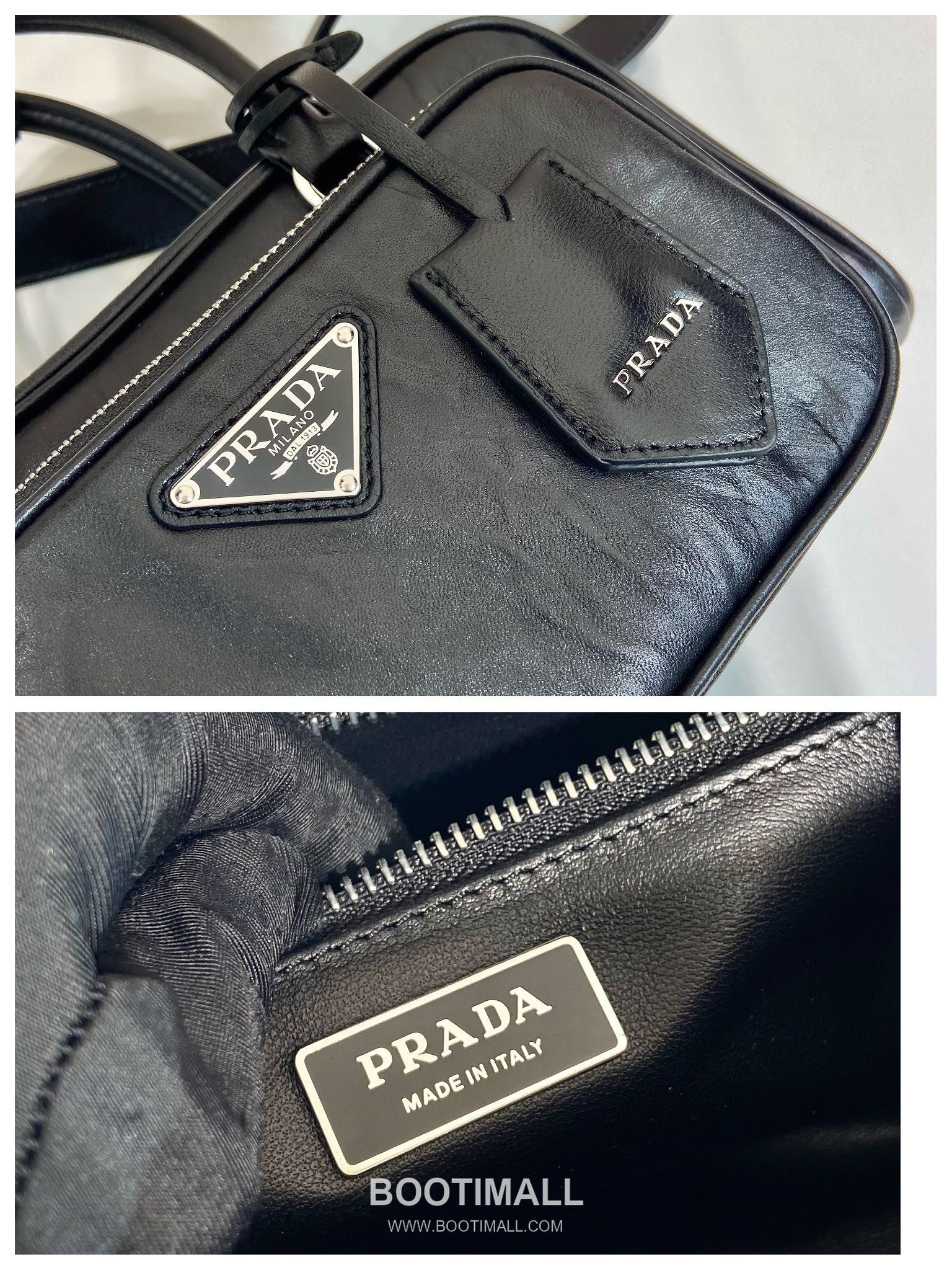 Prada Calfskin Leather Tote Bag with Front Back Pocket and Turn Lock Detail 프라다 카프스킨 가죽 앞뒤 포켓 턴락 토트백 1BG569 38cm 18