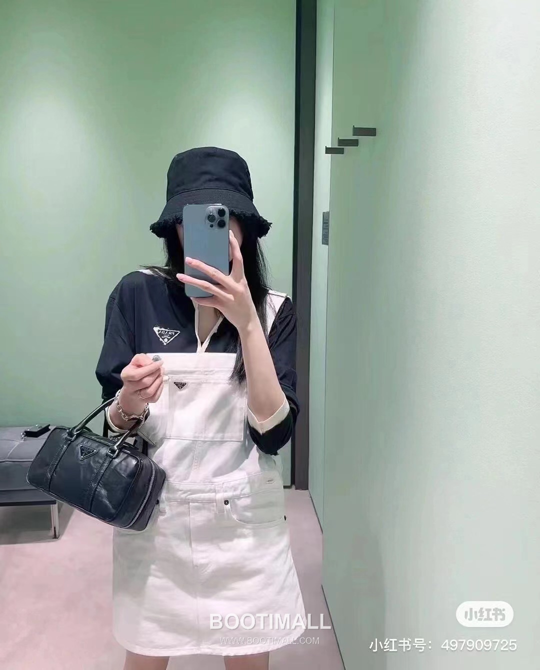 Prada Lambskin Leather Boston Bag with Pleated Detail and Strap 프라다 램스킨 가죽 플리츠 디테일 스트랩 보스턴백 1BB098 24cm 1