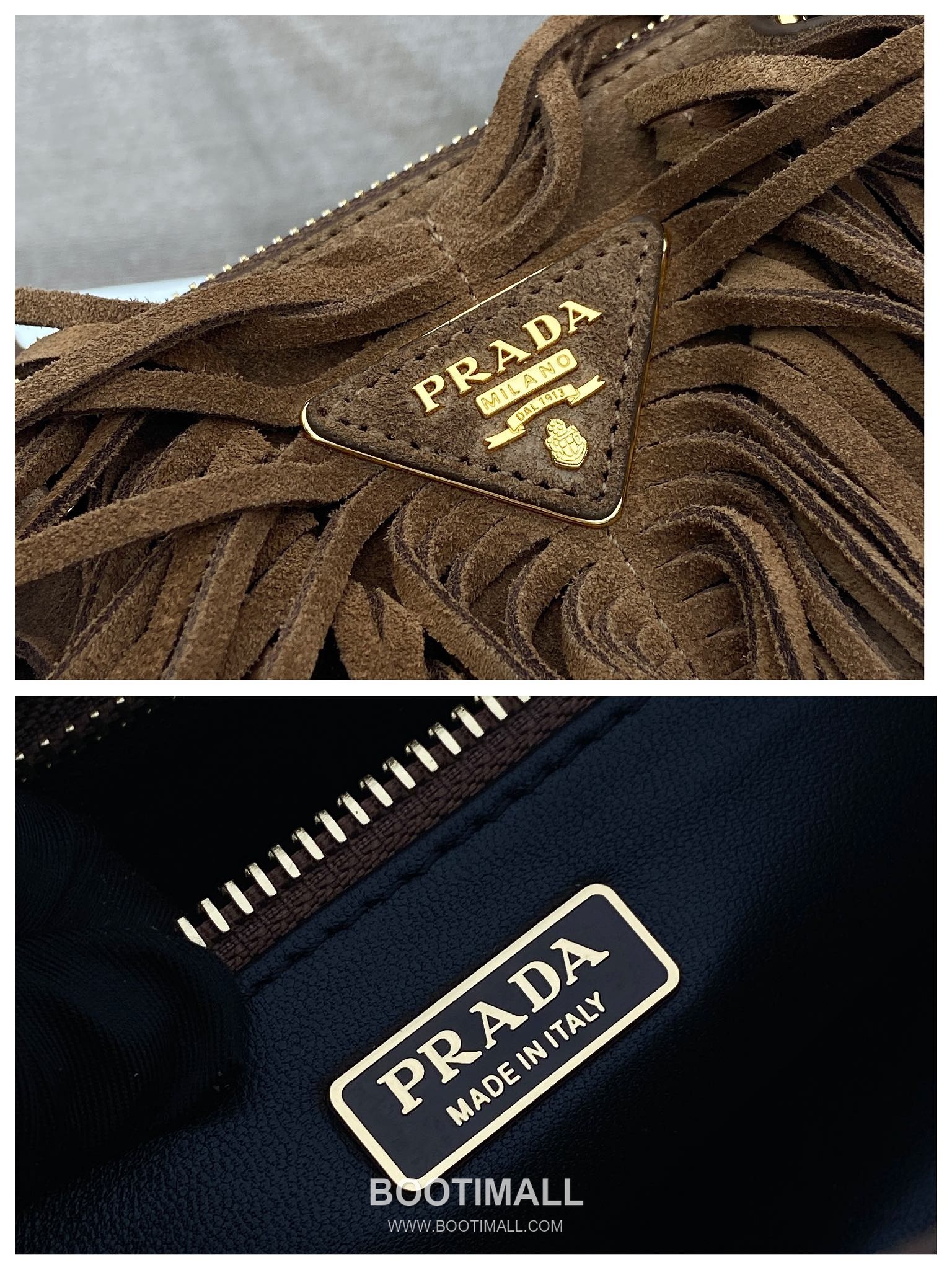 Prada Suede Leather Galleria Tote Bag with Tassel Detail and Strap 프라다 스웨이드 가죽 태슬 디테일 스트랩 토트백 1BA457 30cm 9