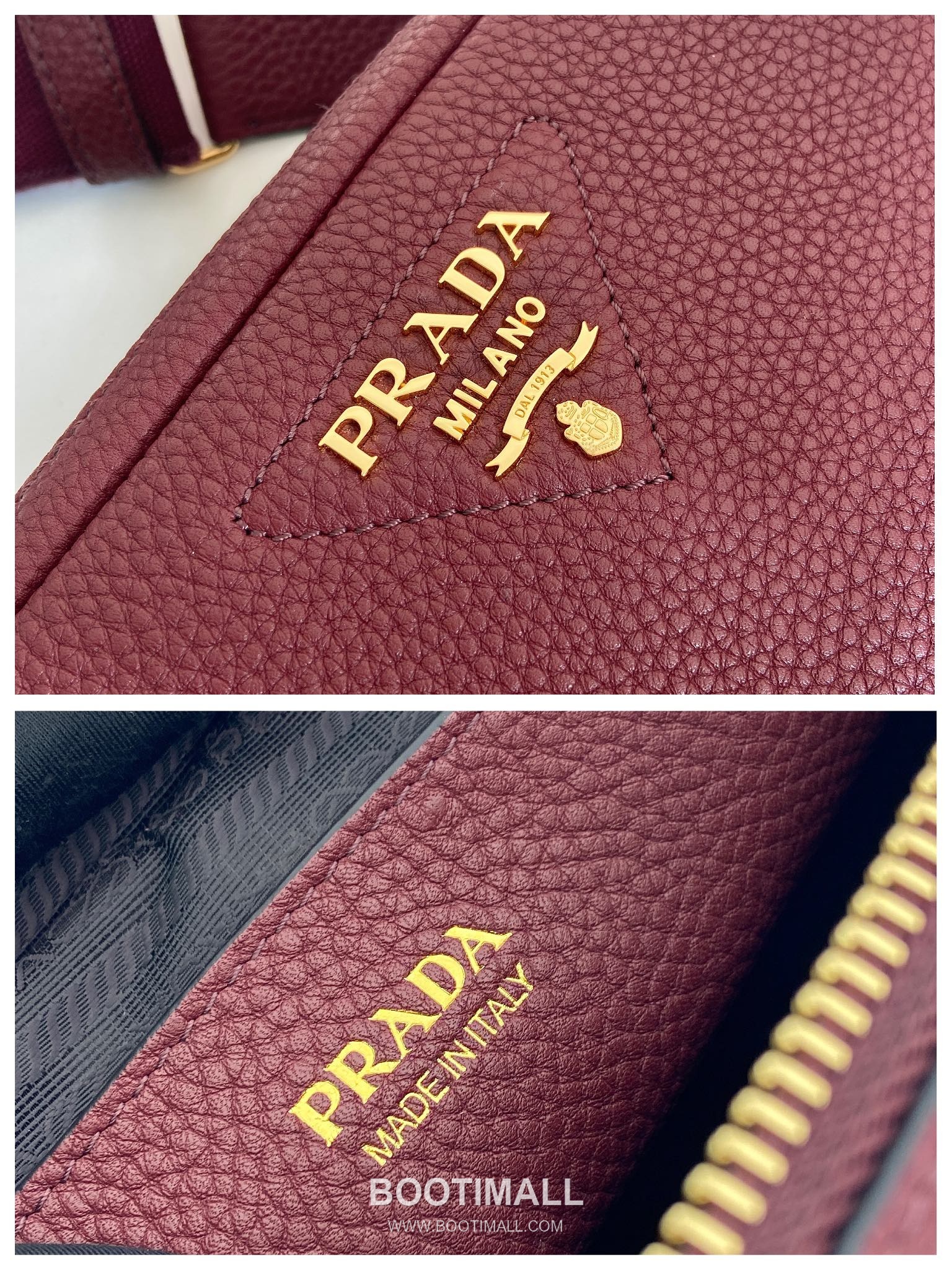Prada Deerskin Calf Leather Crossbody Bag with Dual Adjustable Strap 프라다 디어스킨 카프 가죽 듀얼 조절 스트랩 크로스백 1BD082-1 22cm 9