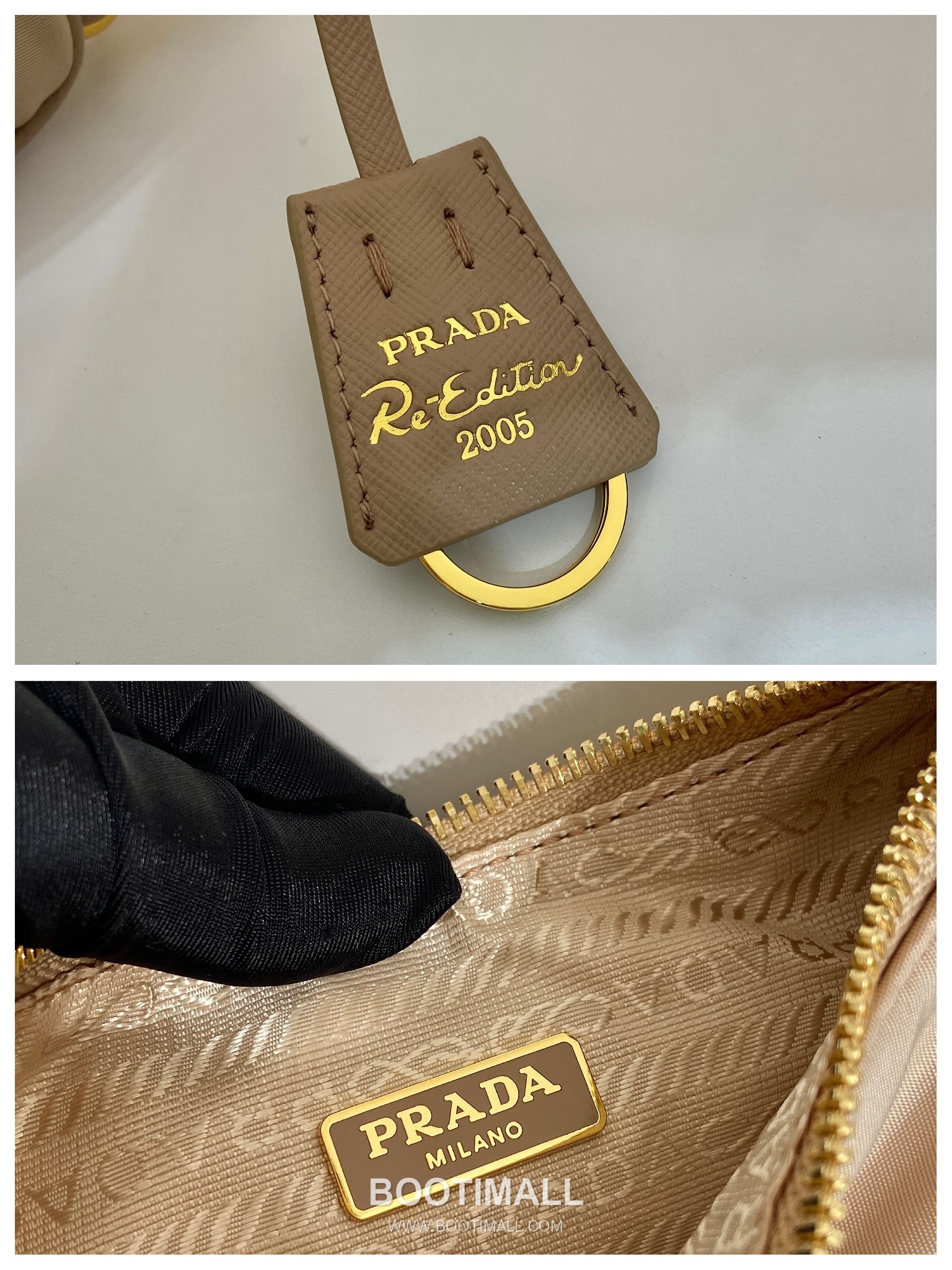Prada Nylon Chain Strap Hobo Bag with Logo Detail 프라다 나일론 체인 스트랩 호보백 1BH204 22cm 9