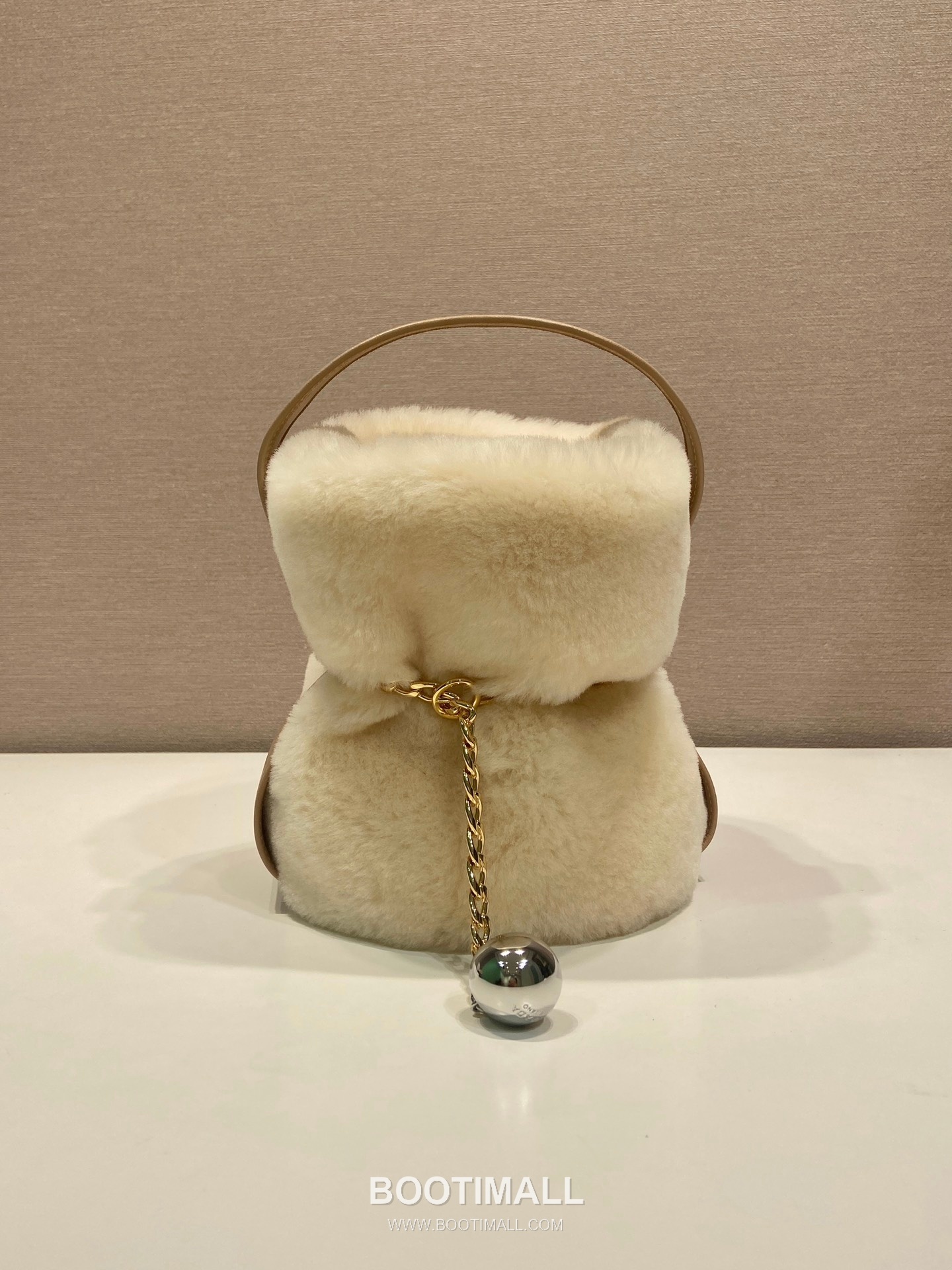 Prada Wool Calfskin Bucket Bag with Enamel Triangle Logo and Drawstring Closure 프라다 울 카프스킨 삼각로고 드로우스트링 버킷백 1BE088 14cm 5