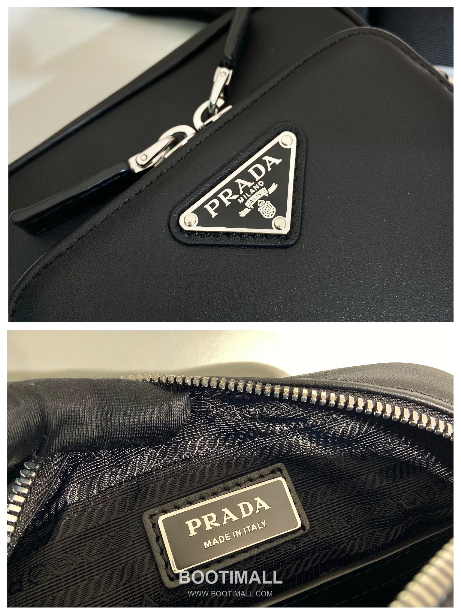 Prada Leather Crossbody Bag with Front Pocket and Triangle Logo 프라다 레더 프론트 포켓 삼각로고 크로스백 2VH168 16cm 9