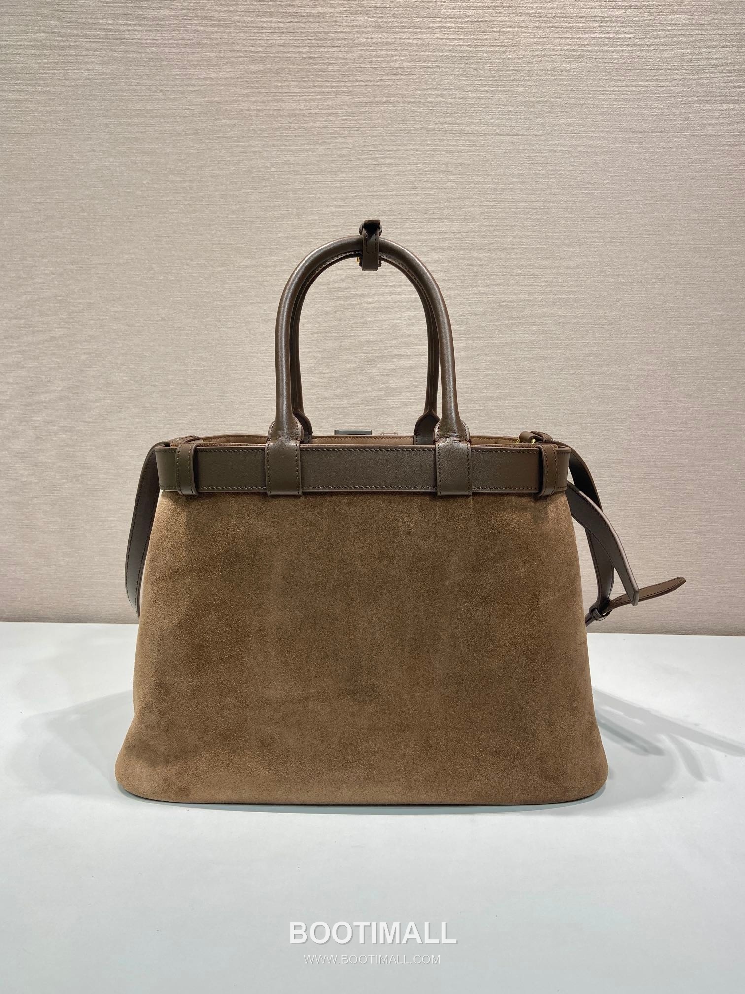 Prada Suede Calfskin Tote Bag with Drawstring Strap and Adjustable Shoulder Strap 프라다 스웨이드 카프스킨 드로우스트링 스트랩 토트백 1BA416 37.5cm 4