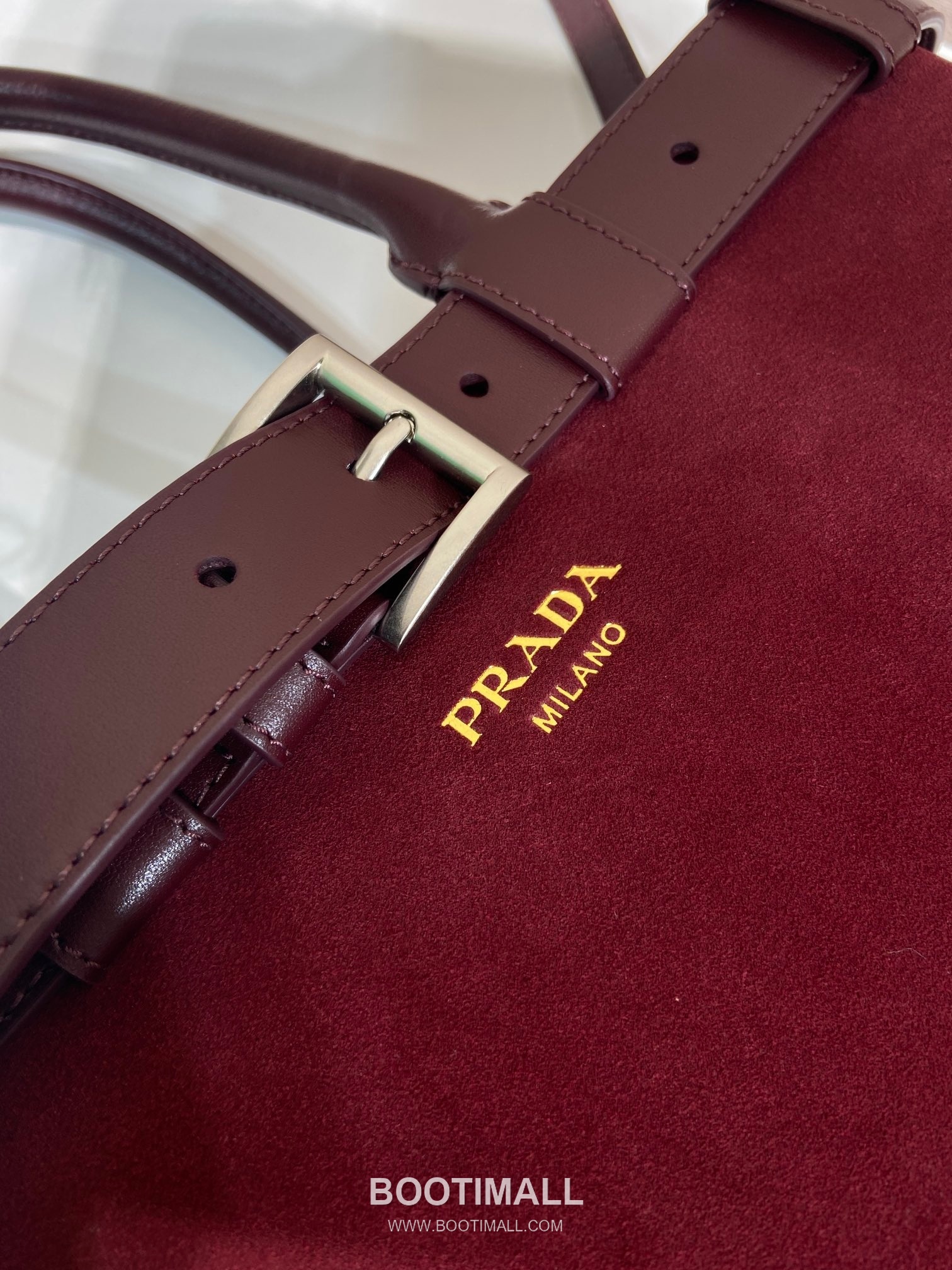 Prada Suede Calfskin Tote Bag with Drawstring Strap and Adjustable Shoulder Strap 프라다 스웨이드 카프스킨 드로우스트링 스트랩 토트백 1BA416 37.5cm 7