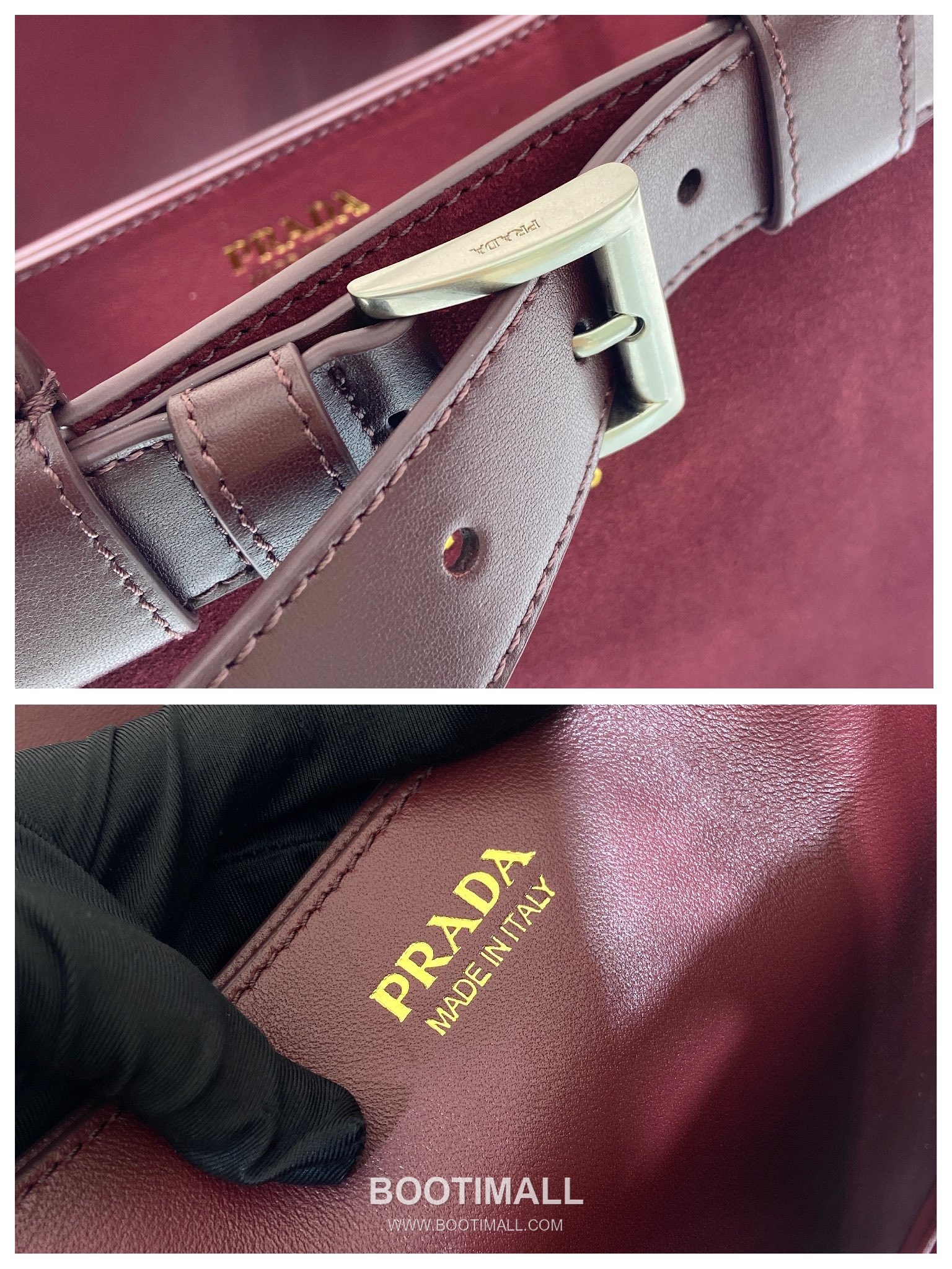 Prada Suede Calfskin Tote Bag with Drawstring Strap and Adjustable Shoulder Strap 프라다 스웨이드 카프스킨 드로우스트링 스트랩 토트백 1BA416 37.5cm 9