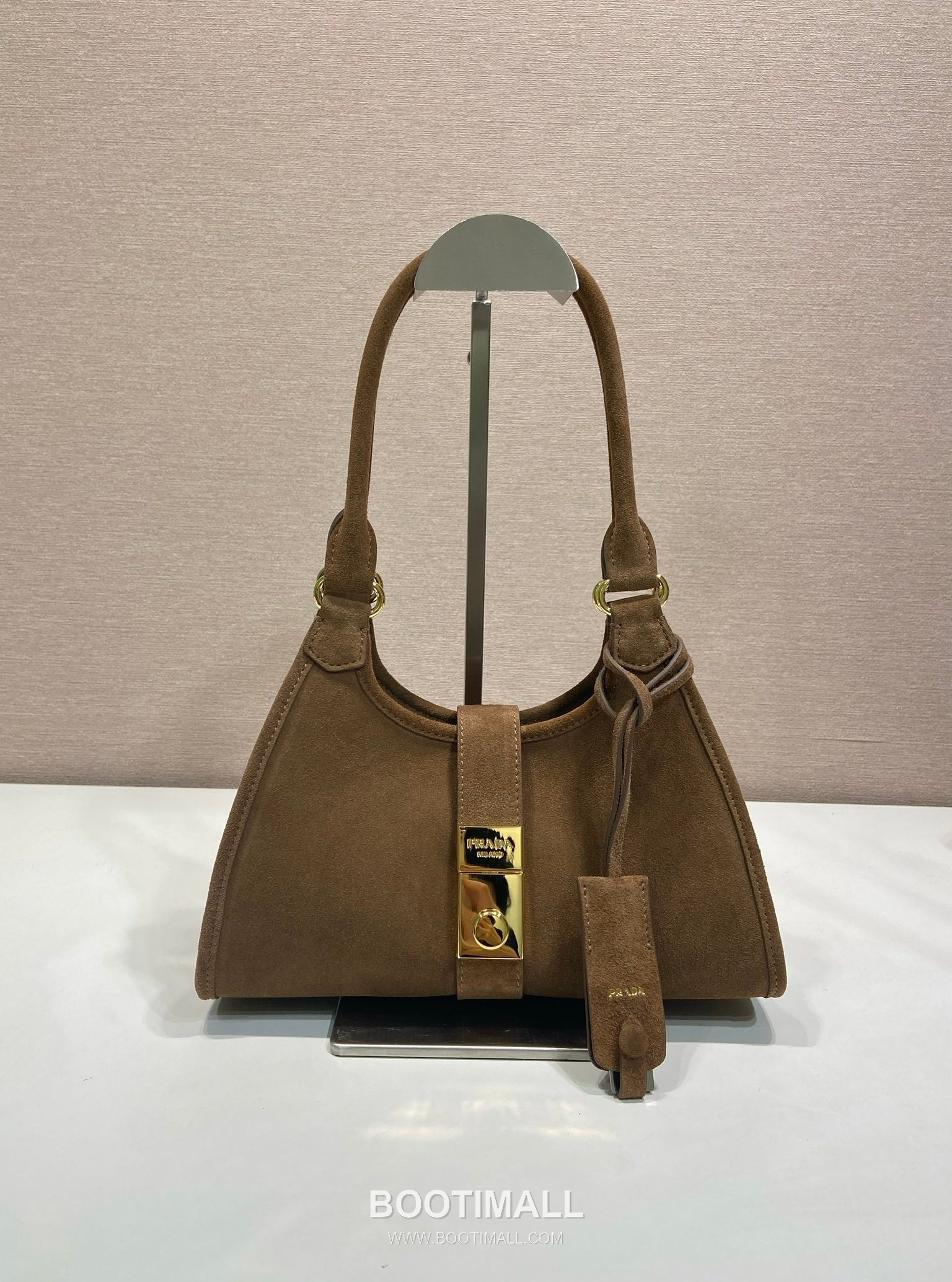 Prada Suede Calfskin Top Handle Bag with Buckle Lock and Strap 프라다 스웨이드 카프스킨 버클락 탑핸들 토트백 1BG580 26cm 1