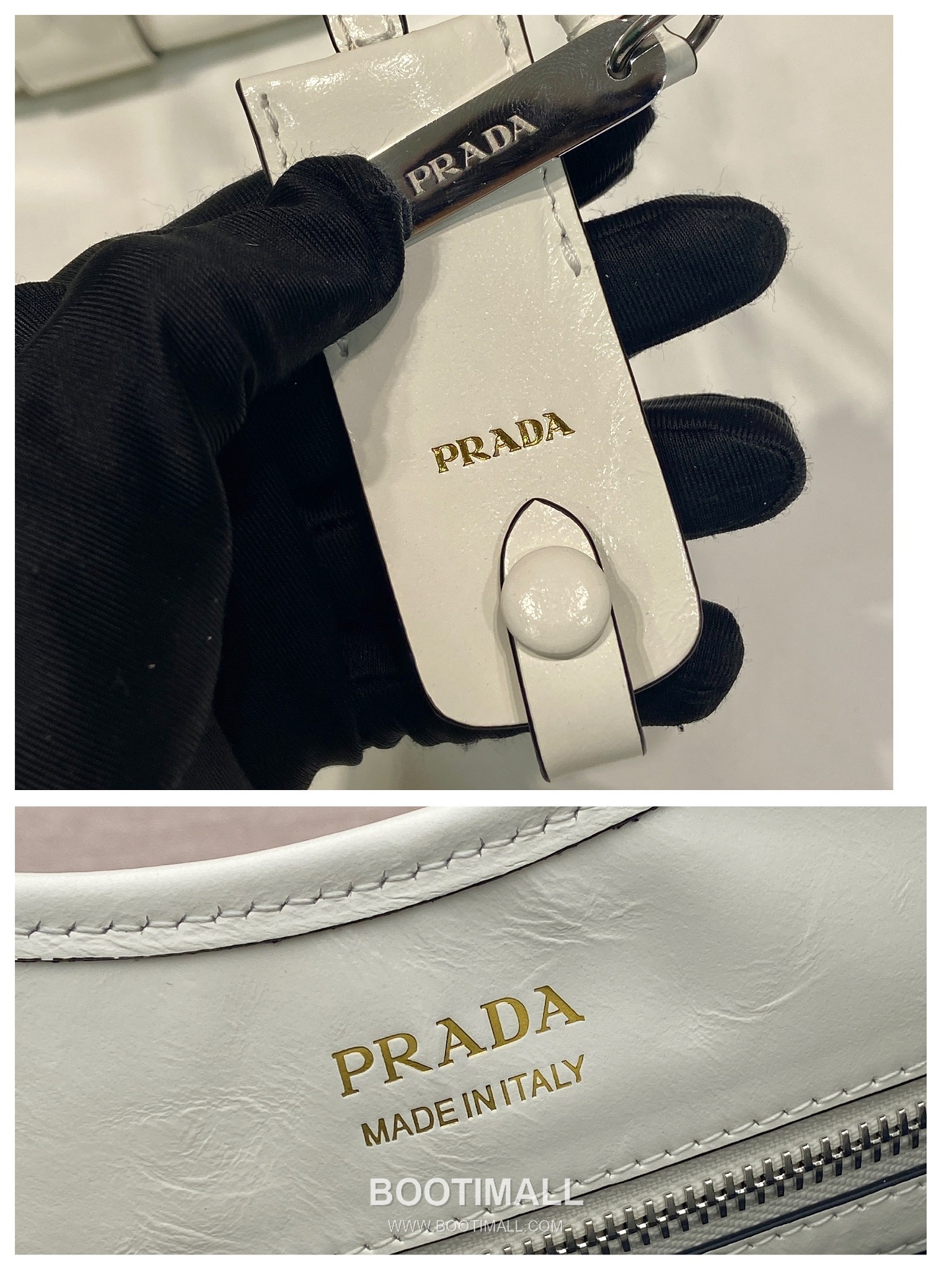 Prada Waxed Leather Top Handle Bag with Buckle Lock and Strap 프라다 왁스 레더 버클락 스트랩 토트백 1BG563 30.5cm 9