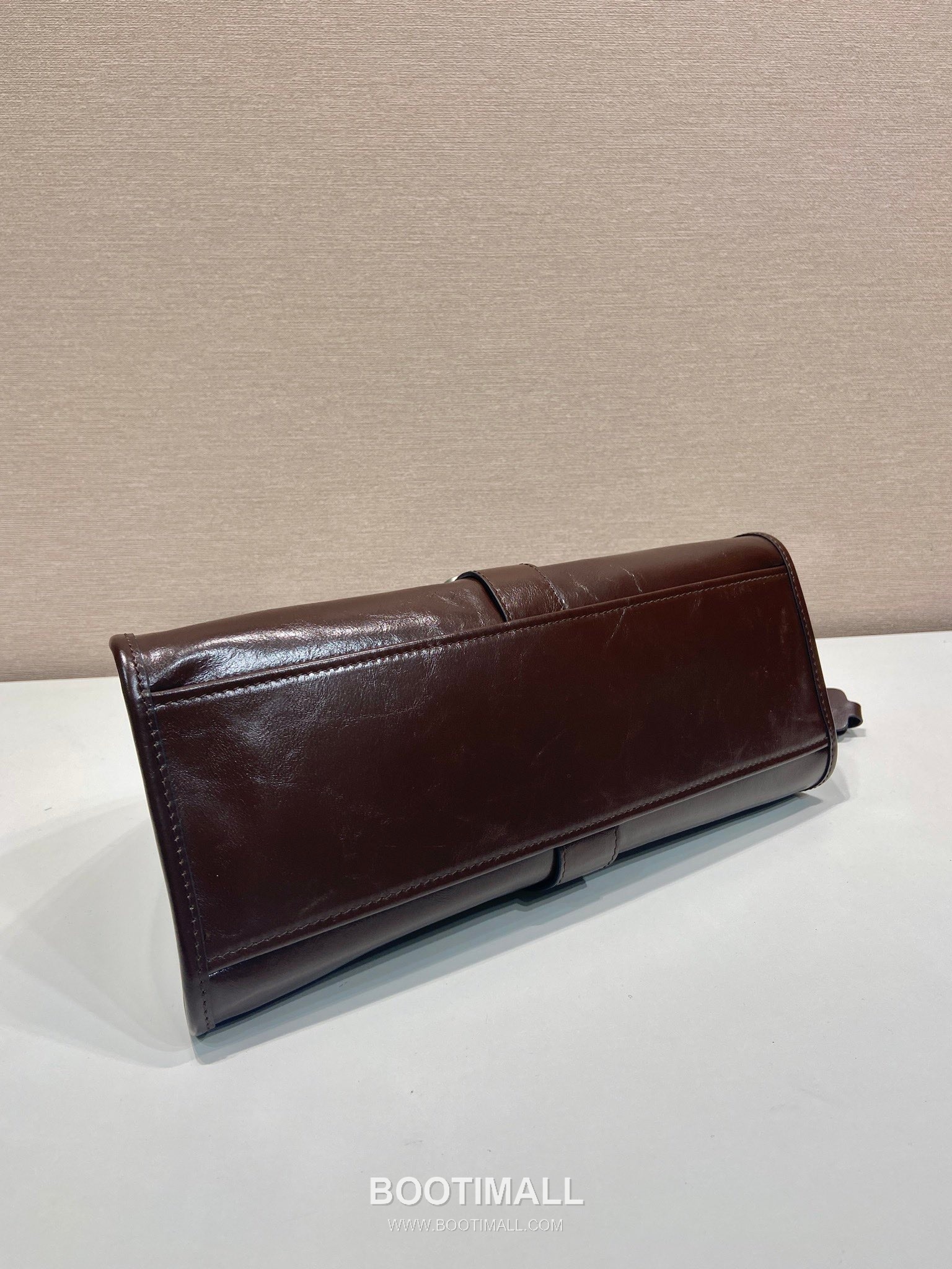 Prada Waxed Leather Top Handle Bag with Buckle Lock and Strap 프라다 왁스 레더 버클락 스트랩 토트백 1BG563 30.5cm 6