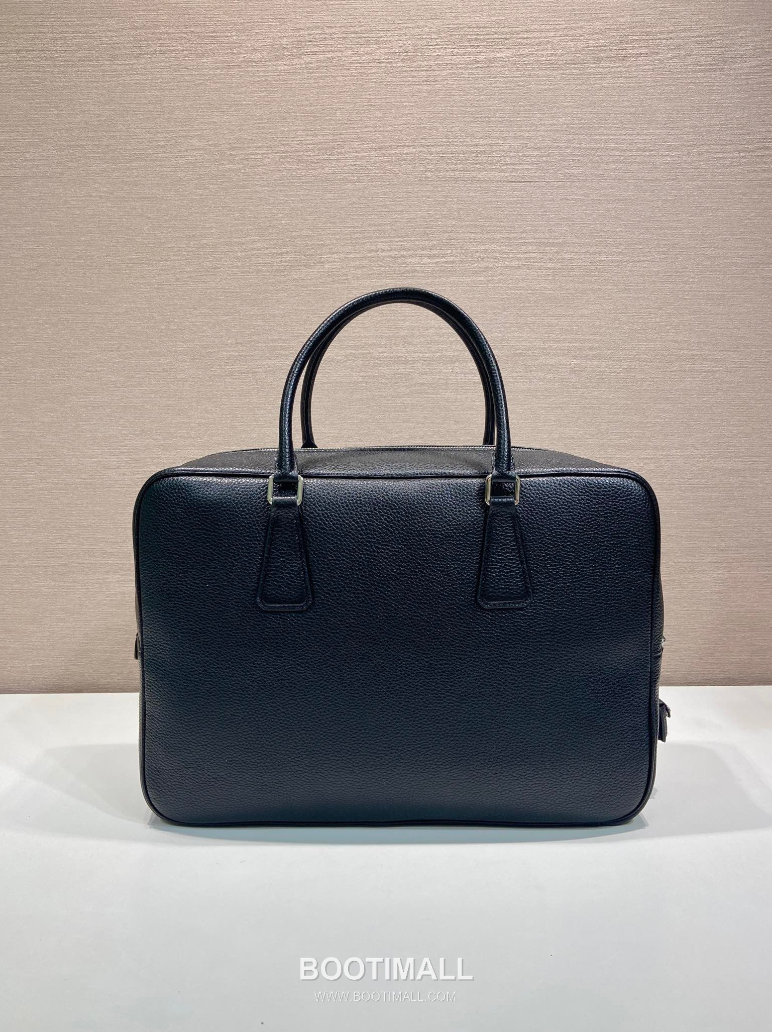 Prada Deer Leather Briefcase with Lock Closure and Name Tag Detail 프라다 디어 레더 락 클로저 네임태그 브리프케이스 2VE027 40cm 4