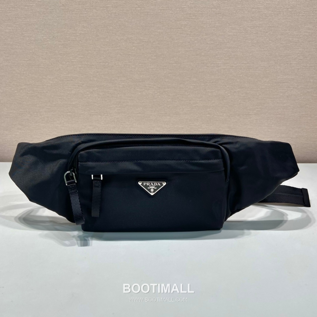 Prada Nylon Waist Bag with Front Pocket and Zip Closure 프라다 나일론 프론트 포켓 지퍼 웨이스트백 2VL978 23cm 2