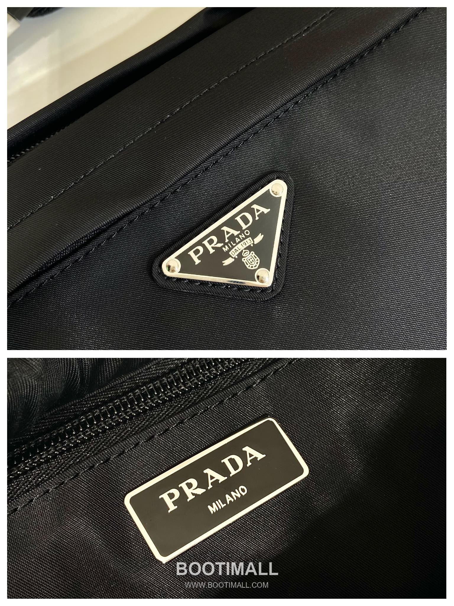 Prada Nylon Waist Bag with Front Pocket and Zip Closure 프라다 나일론 프론트 포켓 지퍼 웨이스트백 2VL978 23cm 9