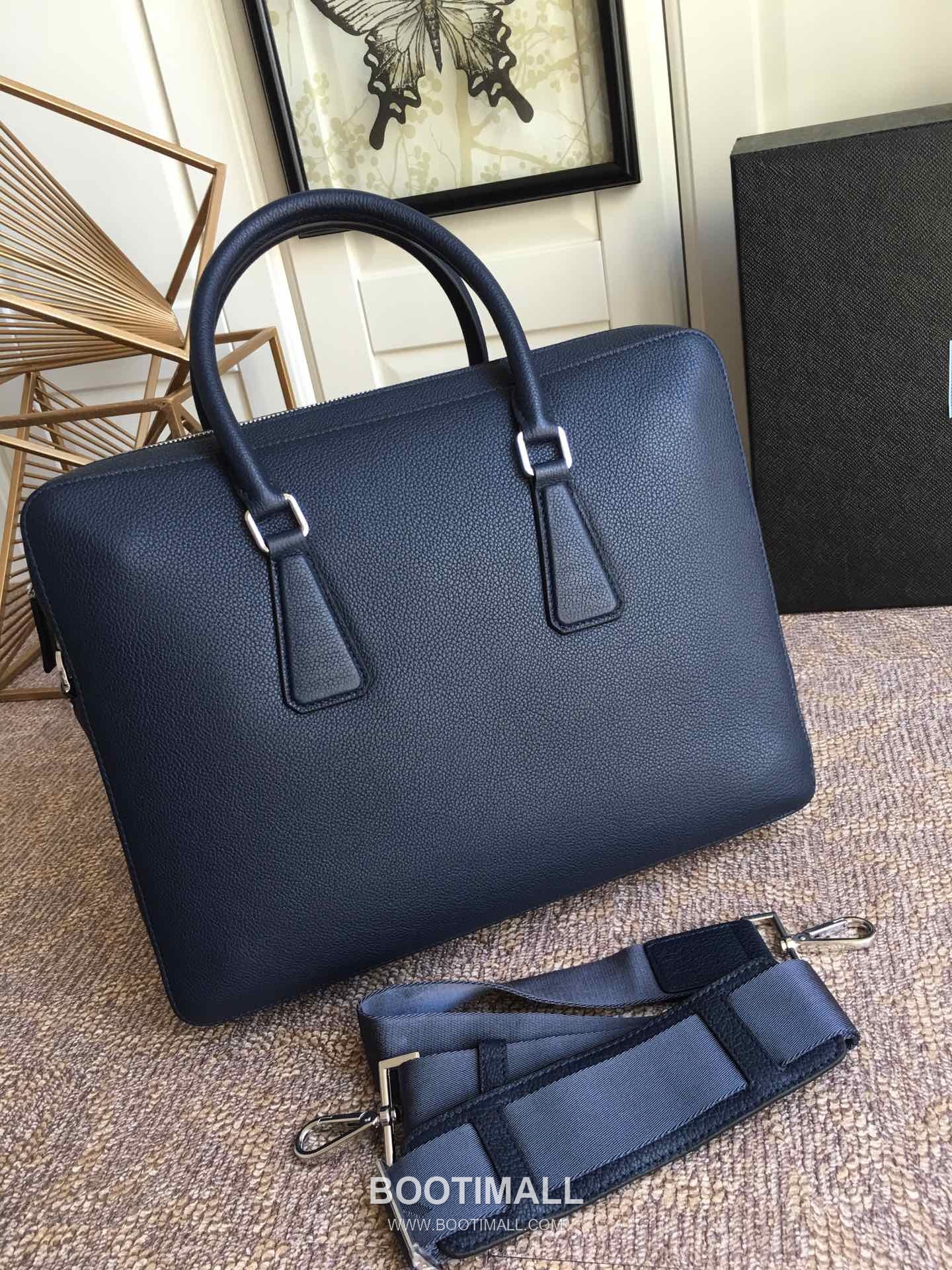 Prada Deer Grain Leather Tote Bag with Full Leather Construction 프라다 디어 그레인 레더 풀레더 토트백 36.5cm 5