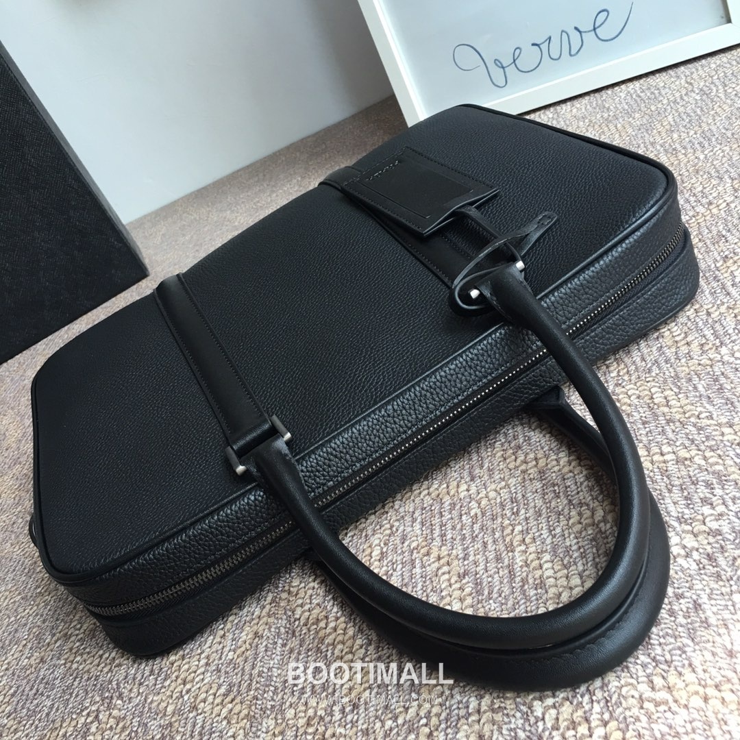 Prada Deer Grain Calfskin Briefcase with Gunmetal Hardware 프라다 디어 그레인 카프스킨 건메탈 하드웨어 브리프케이스 2VE368 36cm 7