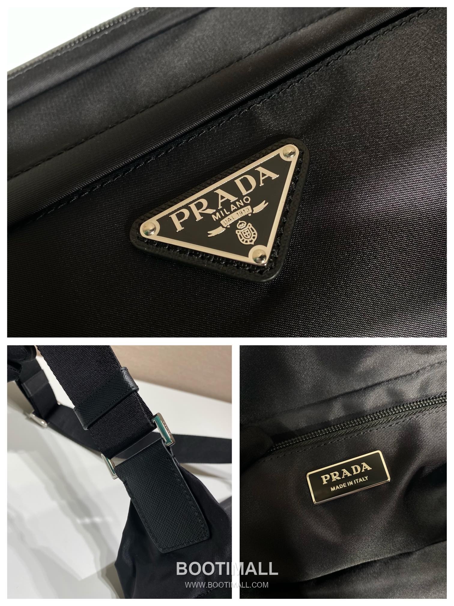 Prada Nylon Saffiano Leather Flap Messenger Bag with Triangle Logo 프라다 나일론 사피아노 레더 플랩 메신저백 2VH991A 32cm 9
