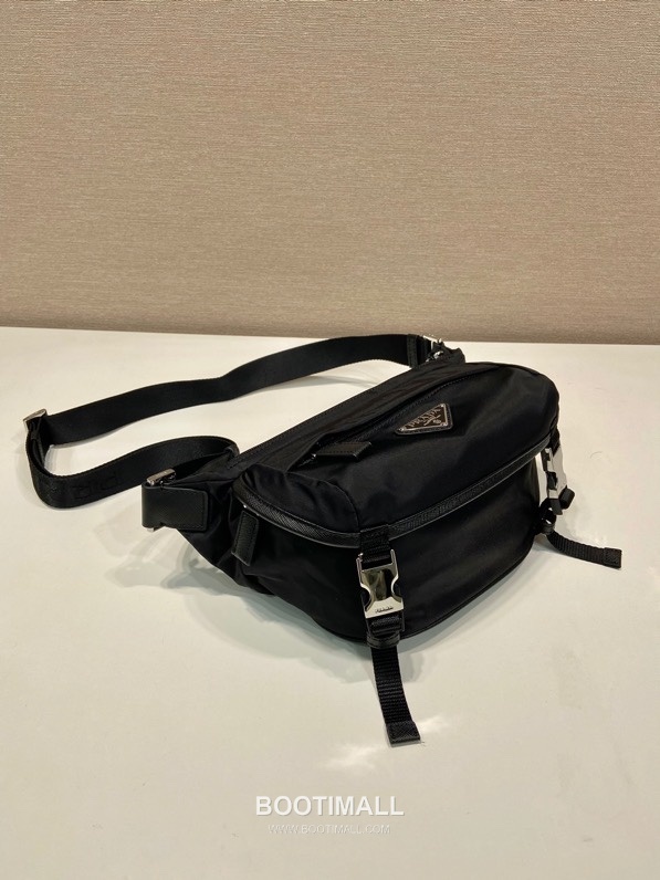 Prada Nylon Saffiano Leather Mini Flap Messenger Bag with Triangle Logo 프라다 나일론 사피아노 레더 미니 플랩 메신저백 2VH171 20cm 1