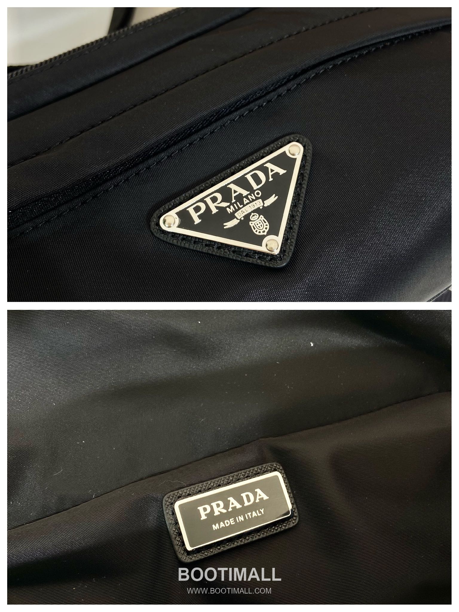 Prada Nylon Saffiano Leather Mini Flap Messenger Bag with Triangle Logo 프라다 나일론 사피아노 레더 미니 플랩 메신저백 2VH171 20cm 10
