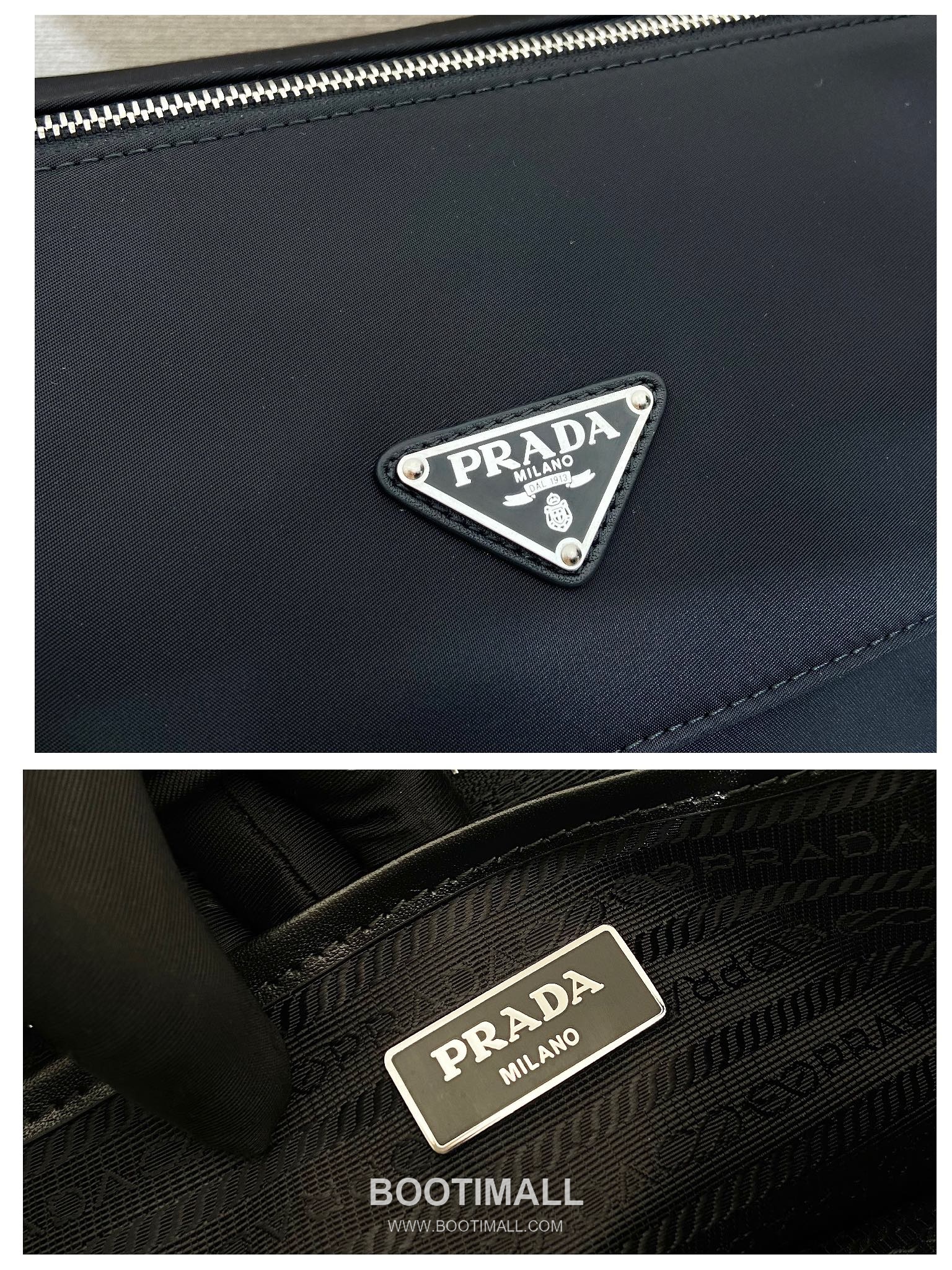 Prada Nylon Calfskin Messenger Bag with Flap Zip Pocket and Triangle Logo 프라다 나일론 카프스킨 플랩 지퍼포켓 삼각로고 메신저백 BD671B 30cm 9